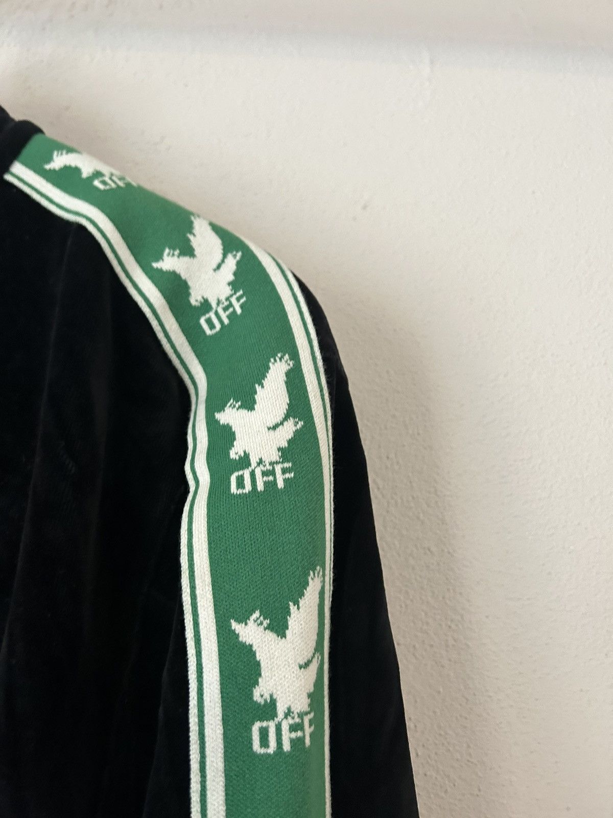 Off-White Off-White Velour Track Jacket Black Green Size US M / EU 48-50 / 2 - 3 Thumbnail