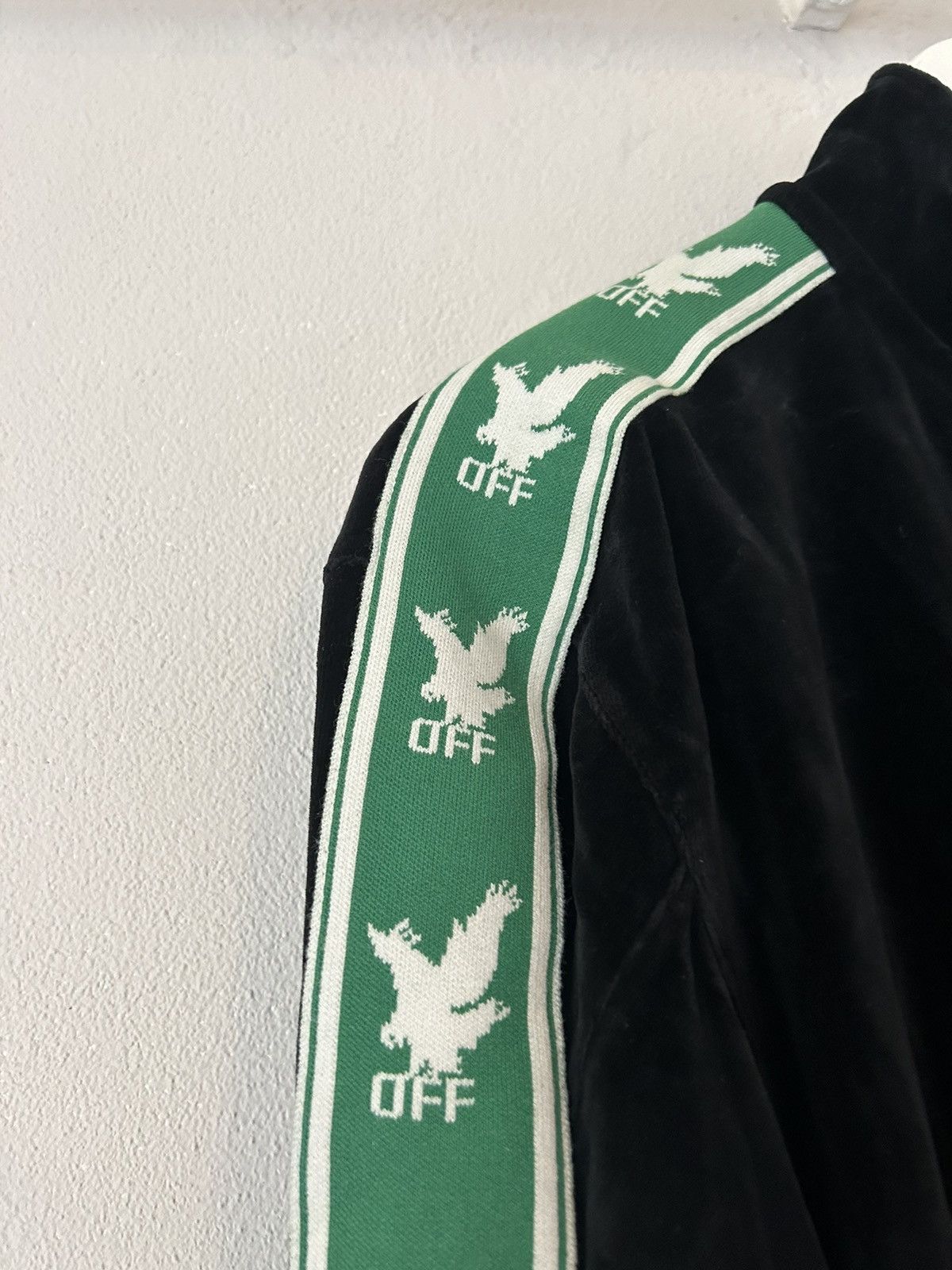 Off-White Off-White Velour Track Jacket Black Green Size US M / EU 48-50 / 2 - 4 Thumbnail