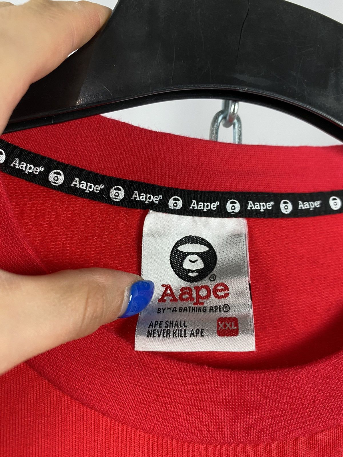 Aape Aape big logo red sweatshirt size XXL Size US XXL / EU 58 / 5 - 3 Thumbnail