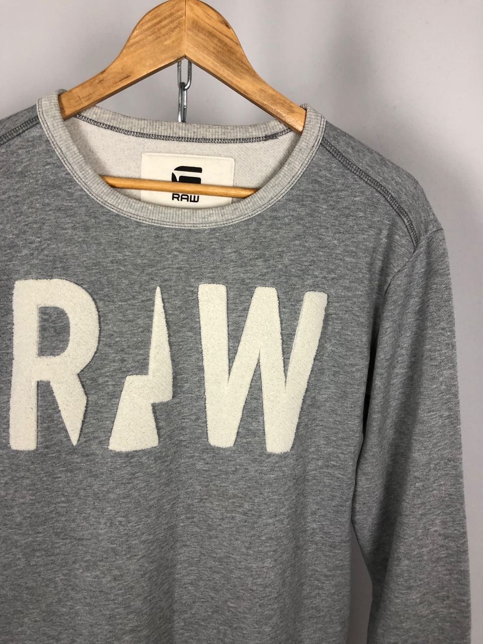 G-Star Men’s Gstar sweatshirt big logo grey size S Size US S / EU 44-46 / 1 - 2 Thumbnail