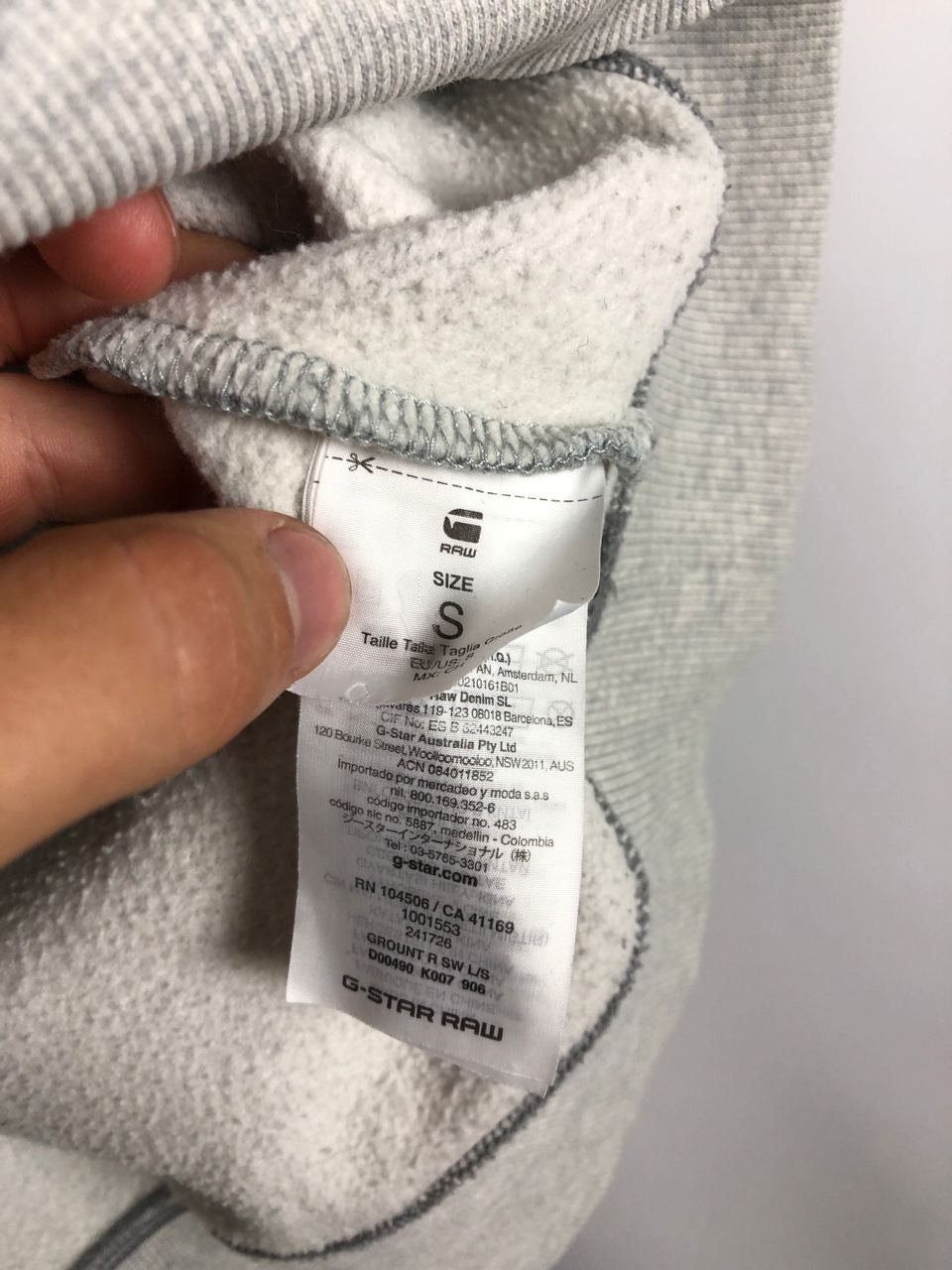 G-Star Men’s Gstar sweatshirt big logo grey size S Size US S / EU 44-46 / 1 - 5 Thumbnail