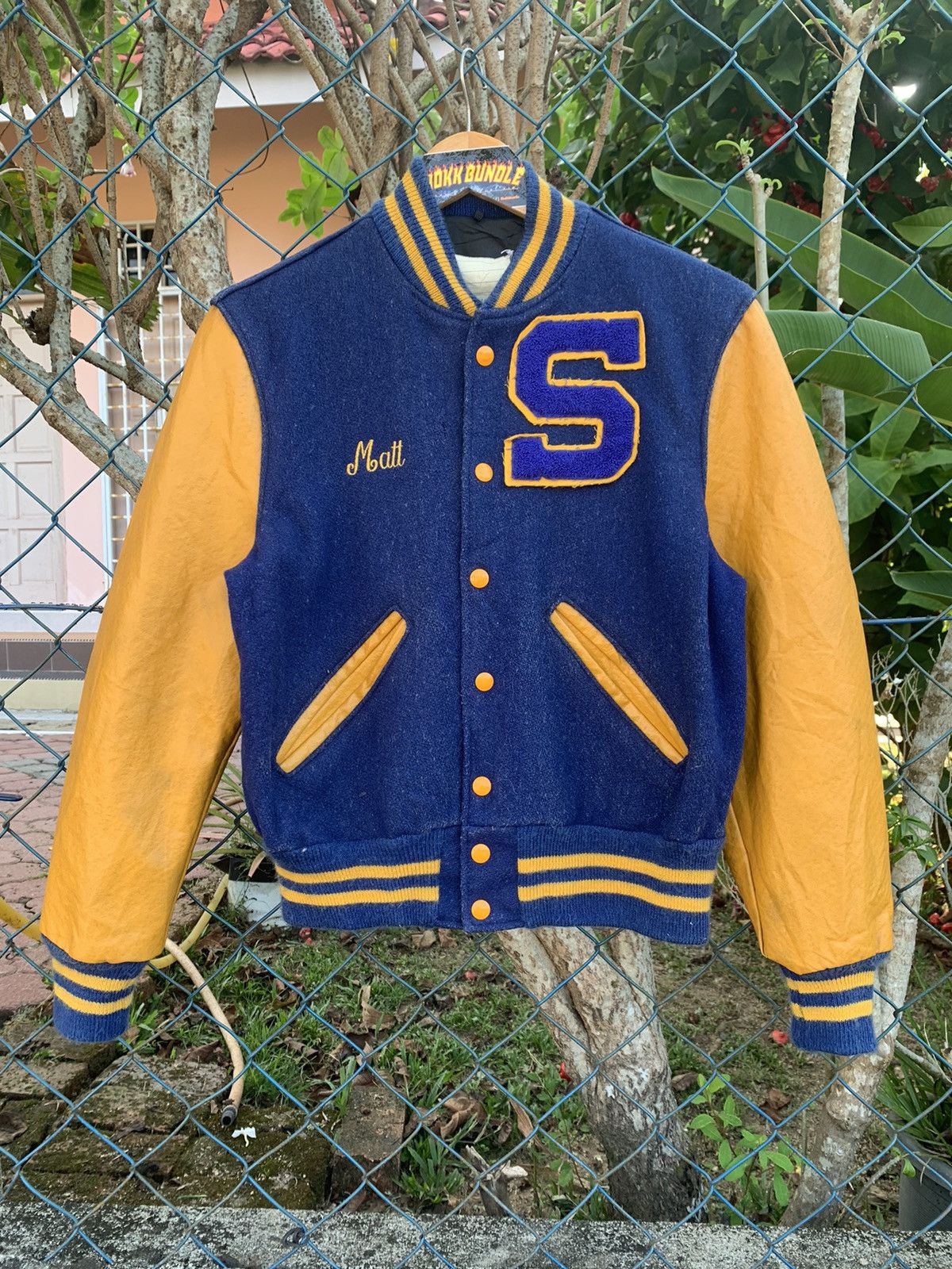 Delong × Vintage Vintage 80s Delong Varsity Jacket Size US M / EU 48-50 / 2 - 1 Thumbnail