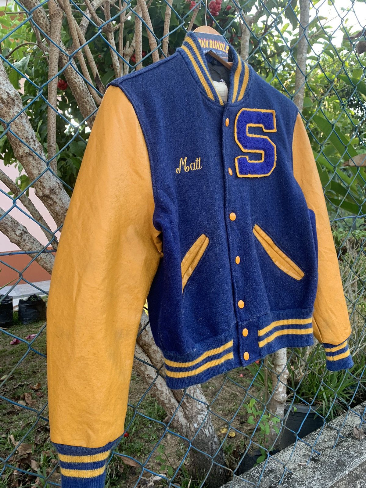 Delong × Vintage Vintage 80s Delong Varsity Jacket Size US M / EU 48-50 / 2 - 2 Thumbnail