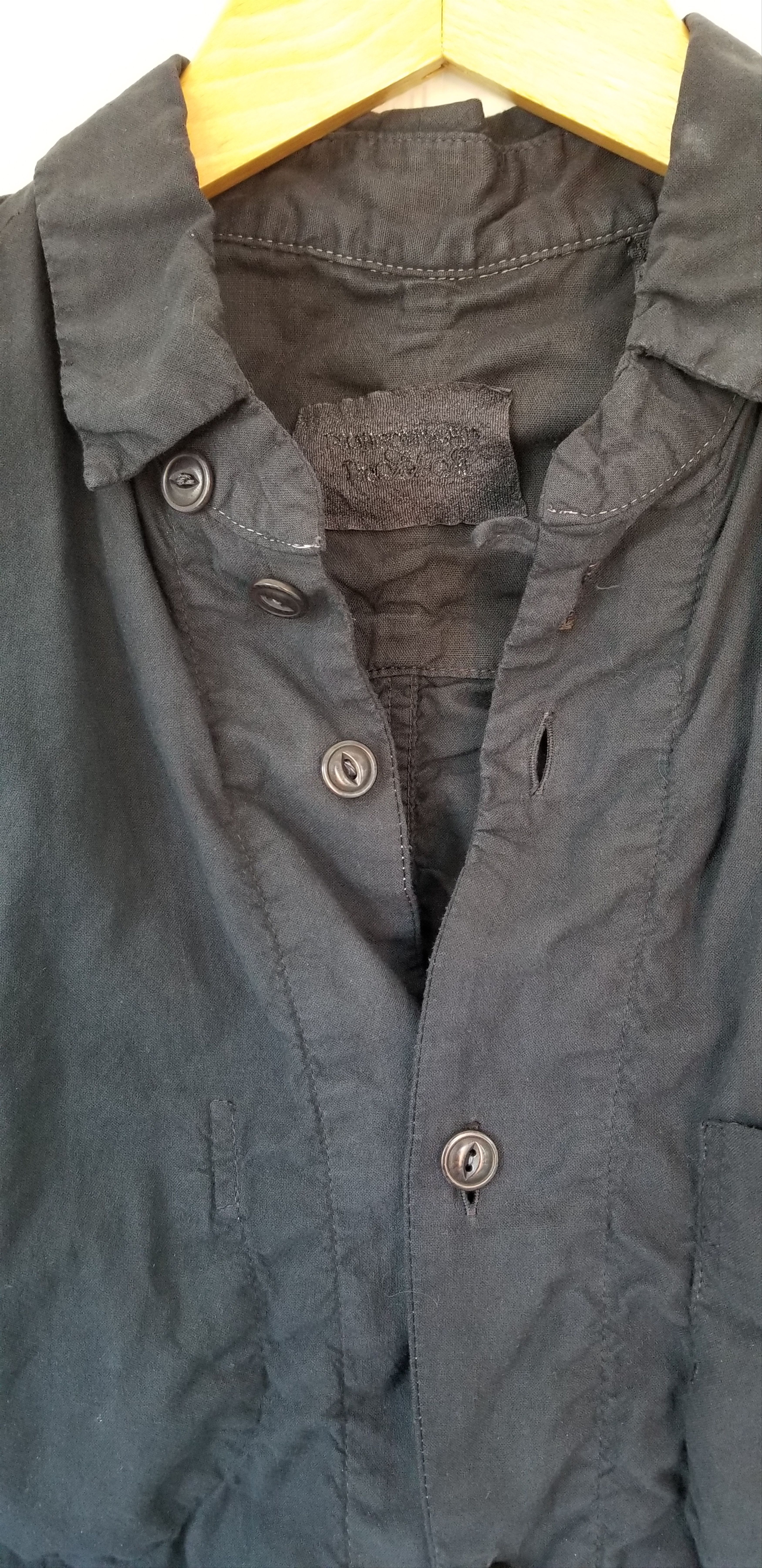 Takahiromiyashita The Soloist. The Soloist Black Garment-Dyed Ann D Shirt Number Nine Size US XS / EU 42 / 0 - 8 Thumbnail