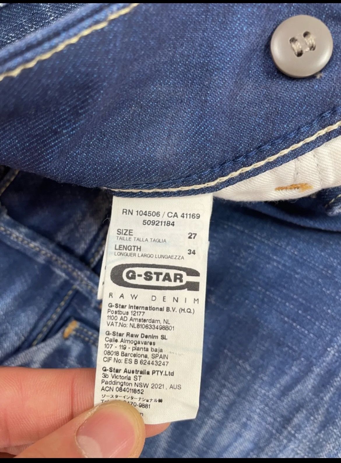 G-Star G-star RAW ROYCE SKINNY Womens blue jeans size 27x34 Size 27" / US 4 / IT 40 - 10 Thumbnail