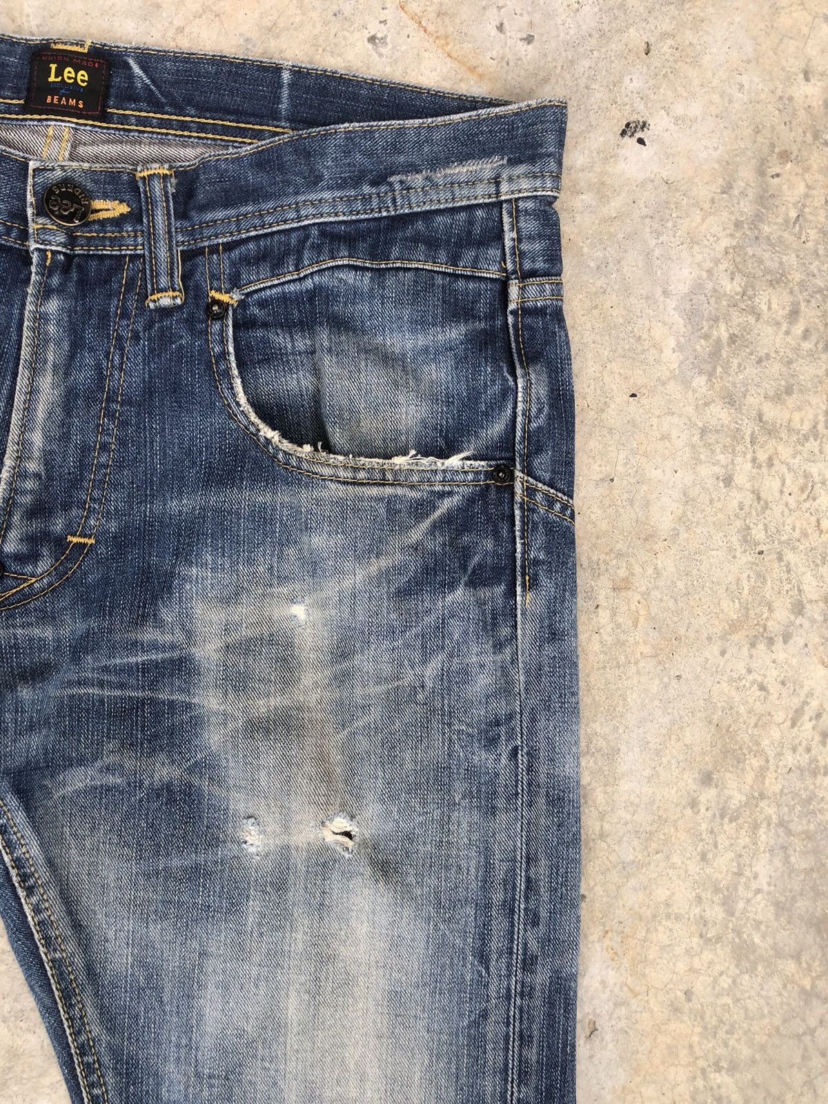 Lee Lee Riders x Beams Flared Jeans Distressed Jeans Size US 33 - 5 Thumbnail