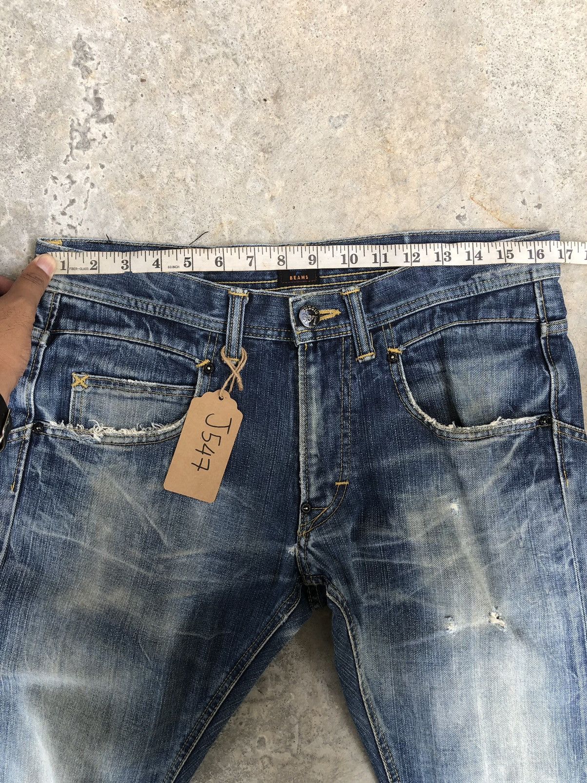 Lee Lee Riders x Beams Flared Jeans Distressed Jeans Size US 33 - 23 Thumbnail