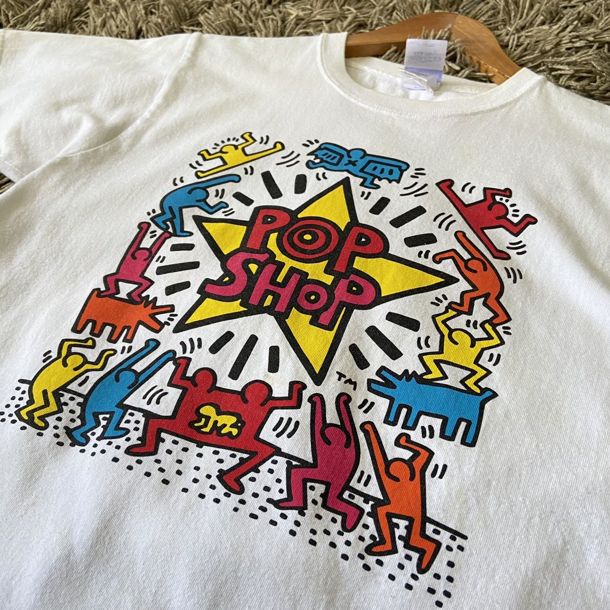 Keith Haring Rare‼️vintage KEITH HARING pop Shop art tee Size US M / EU 48-50 / 2 - 3 Thumbnail