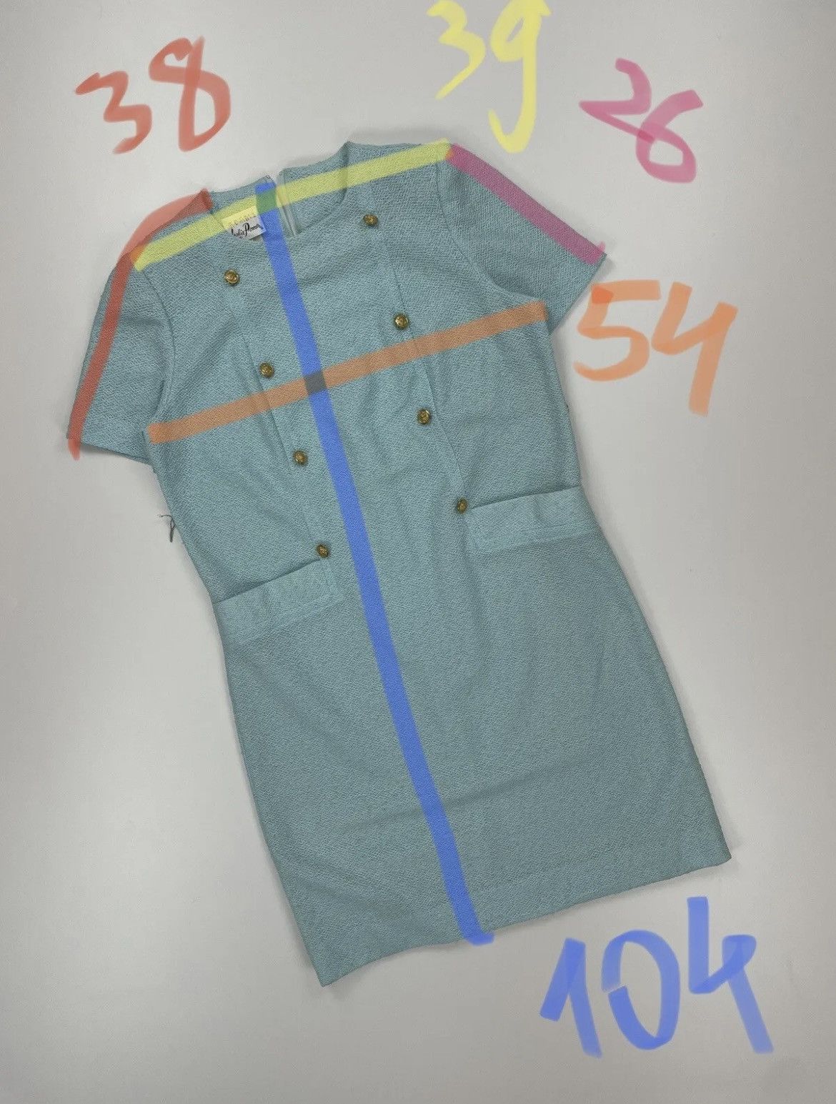 American Retro × Vintage Leslie Pomer Vintage Dress 60s-70s retro size 16B Size XXL / US 16-18 / IT 52-54 - 15 Thumbnail