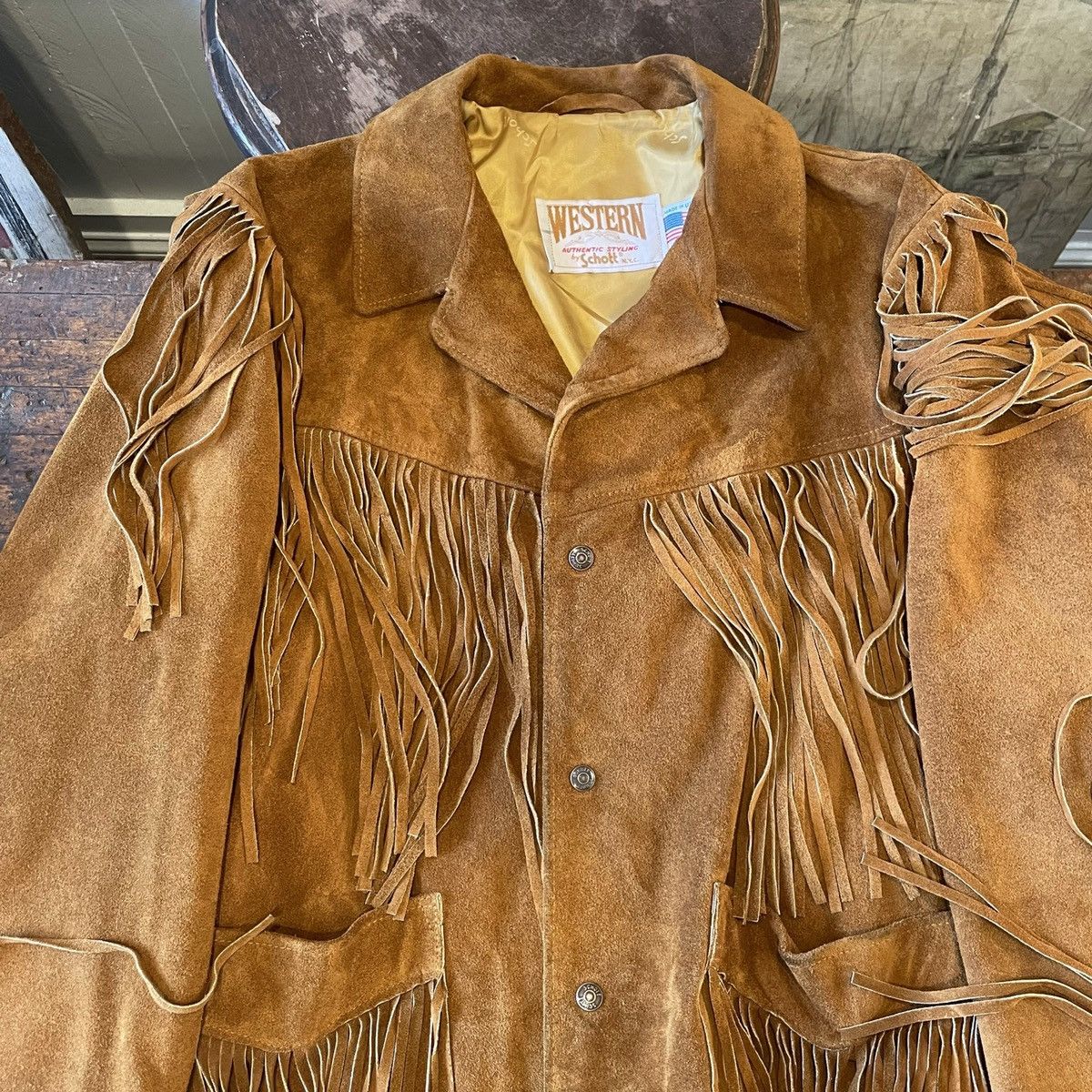 Schott × Vintage 70s schott western frayed jacket Size US L / EU 52-54 / 3 - 2 Thumbnail