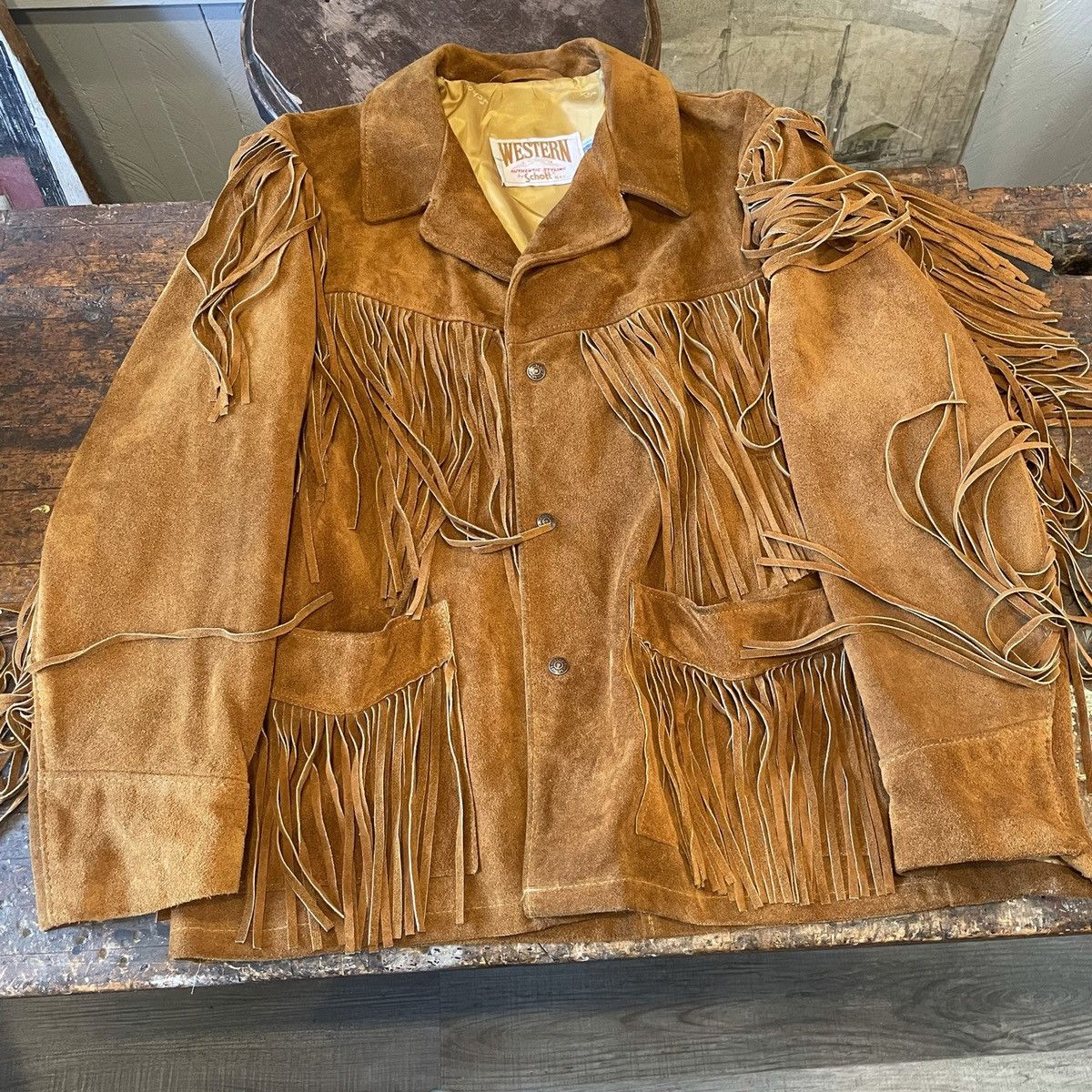 Schott × Vintage 70s schott western frayed jacket Size US L / EU 52-54 / 3 - 1 Thumbnail