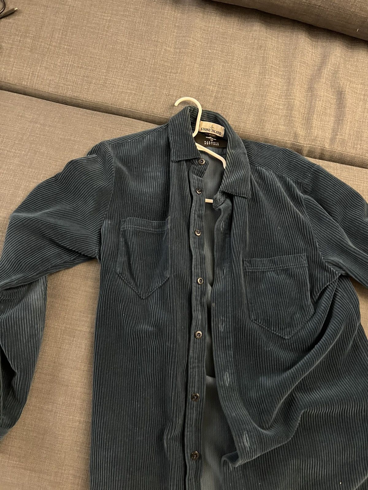 Stone island blue corduroy RARE L/S shirt Barney’s L