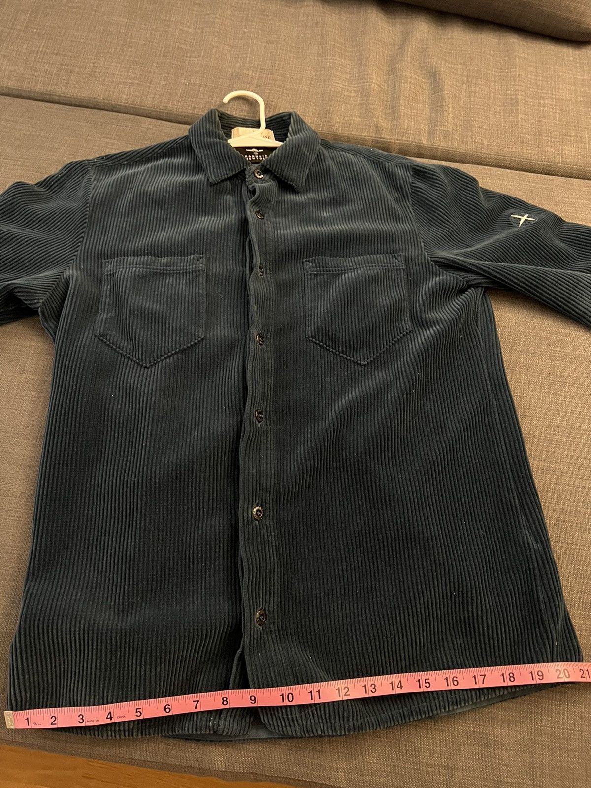 Stone island blue corduroy RARE L/S shirt Barney’s L