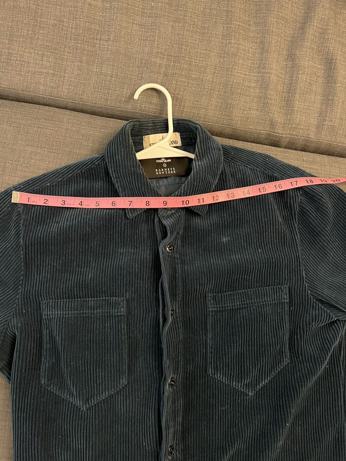 Stone island blue corduroy RARE L/S shirt Barney’s L