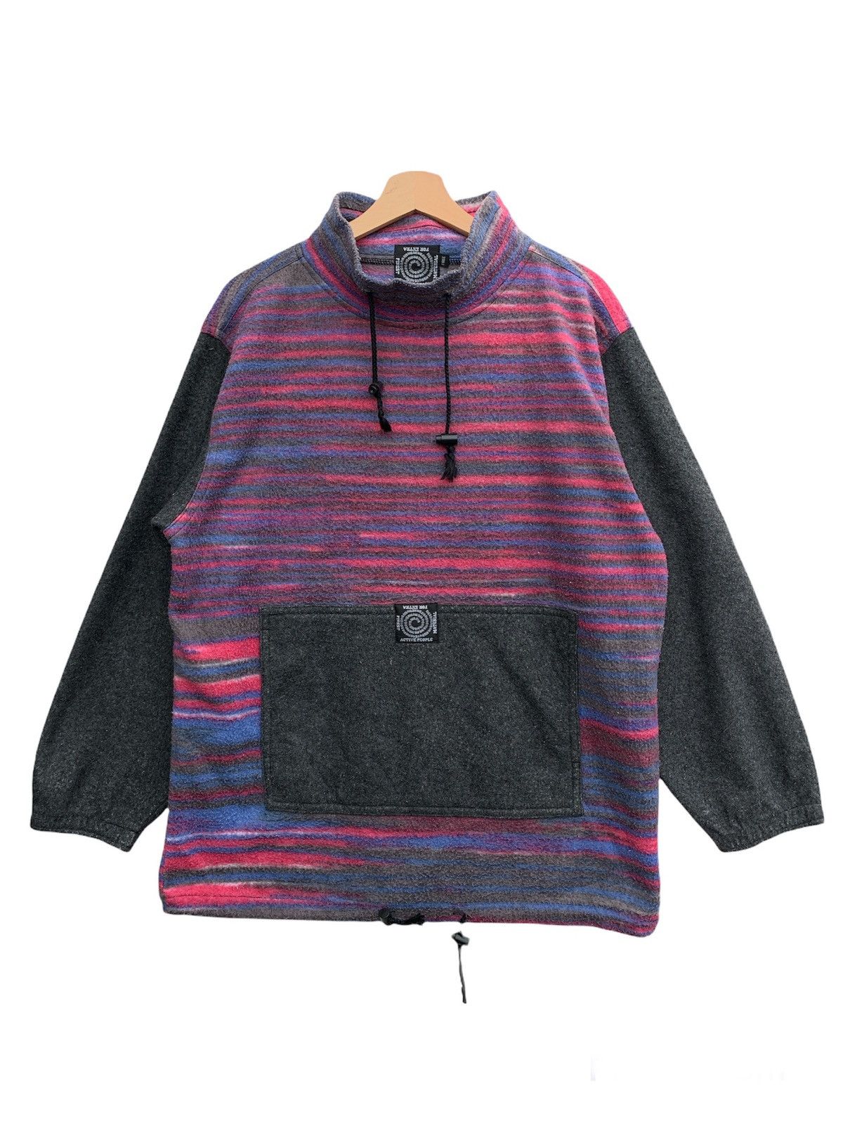 image of Vintage Active People Fleece Jacket in Purple/Blue/Grey, Men's (Size Medium)