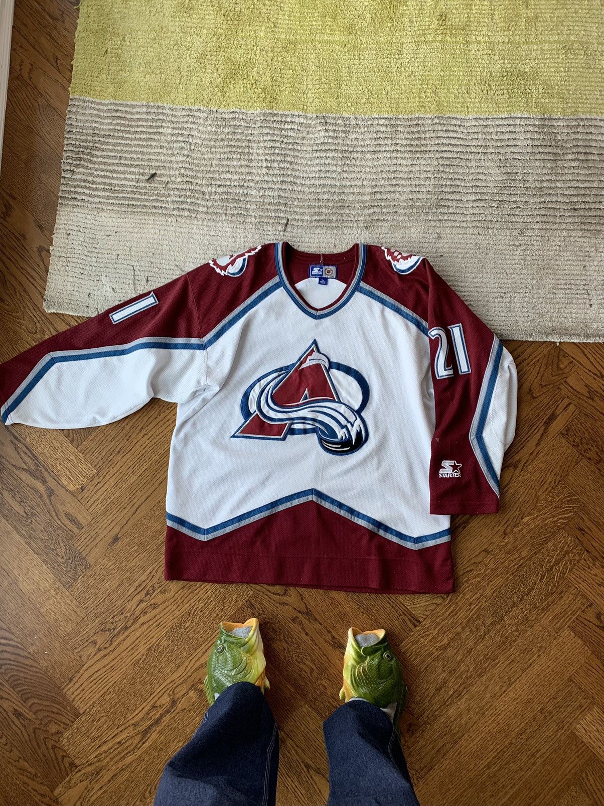 Rare vintage Peter Forsberg Colorado Avalanche Starter XXL hockey Jersey