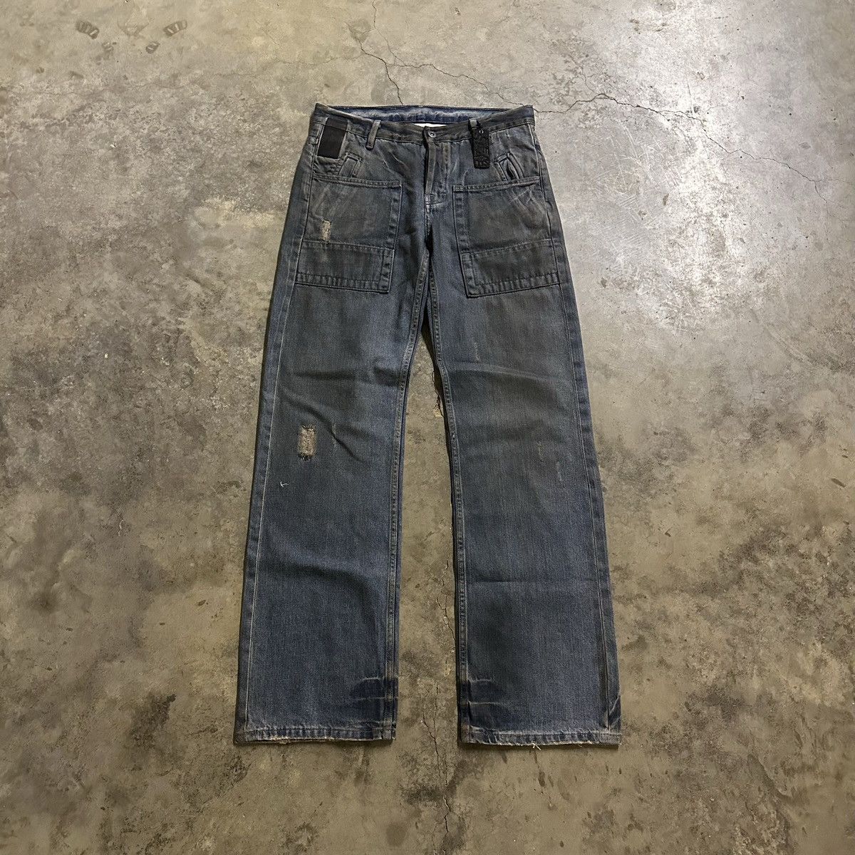 Rick Owens Rick Owens SLAB Mudwash Denim Jeans | Grailed