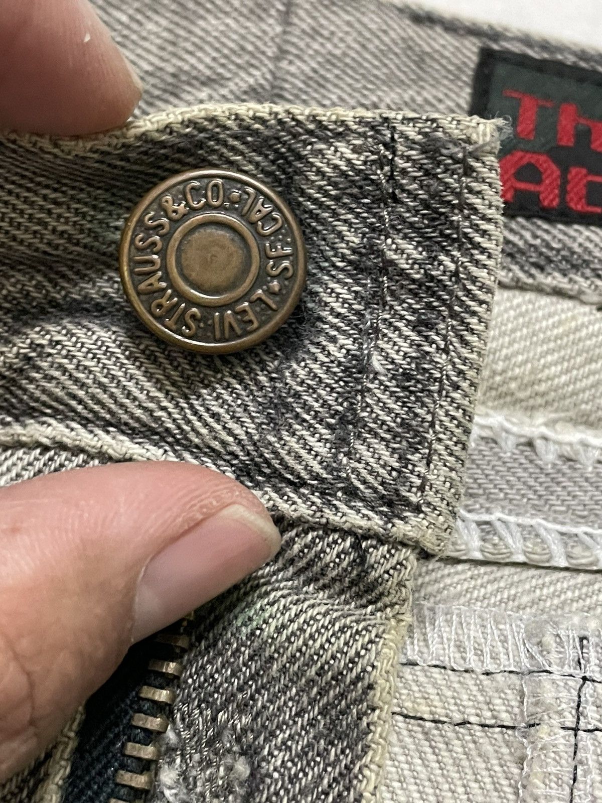 Levi's 🔥BEST OFFER🔥Rare!!The Attractman x Levis Pacthwork Denim Size US 32 / EU 48 - 10 Thumbnail