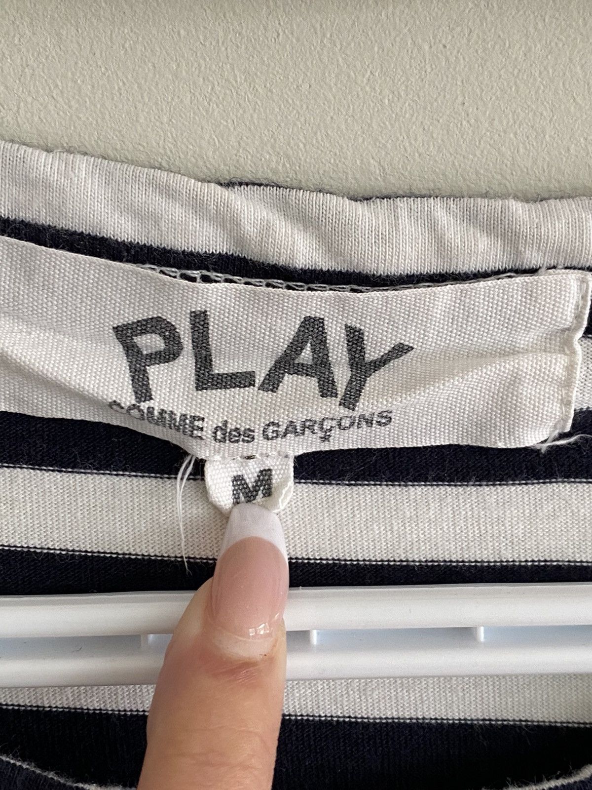 Comme des Garcons × Comme des Garcons PLAY COMME DES GARÇON PLAY L/S STRIPED TEE Size US M / EU 48-50 / 2 - 3 Thumbnail