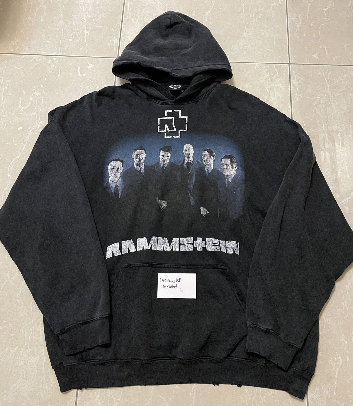 Balenciaga Balenciaga Rammstein Logo Hoodie | Grailed