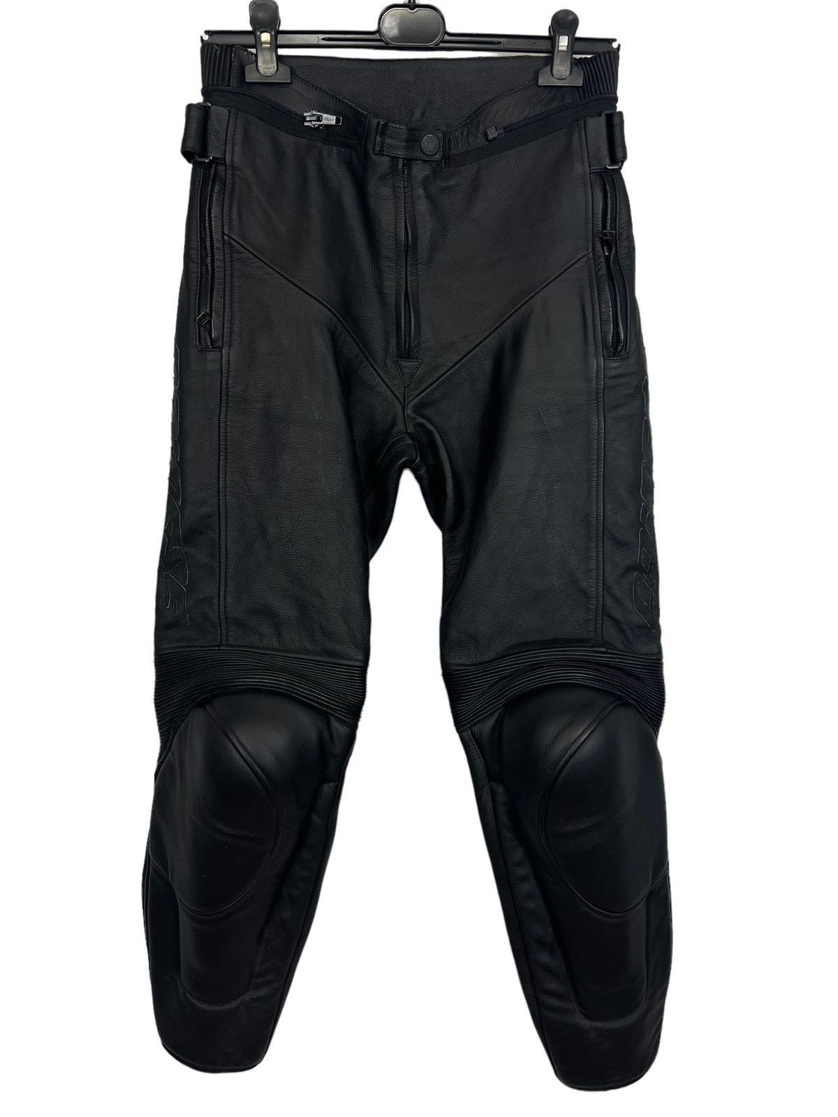 image of Dainese Women's Leather Motorcycle Biker Pants in Black (Size 30)