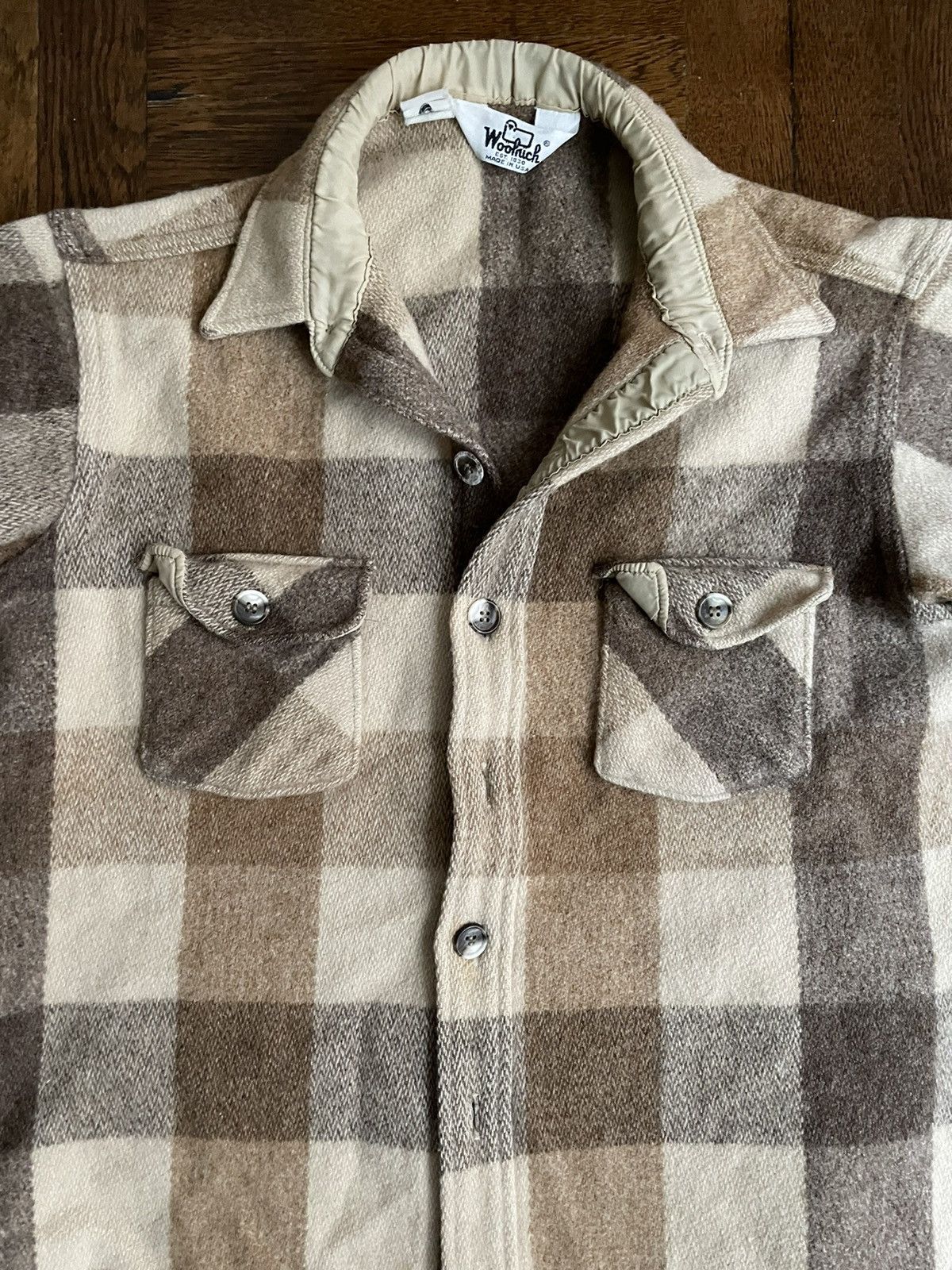 Woolrich Woolen Mills Vintage Woolrich Shirt Jacket - Tan Brown Wool Plaid Size US XS / EU 42 / 0 - 2 Thumbnail