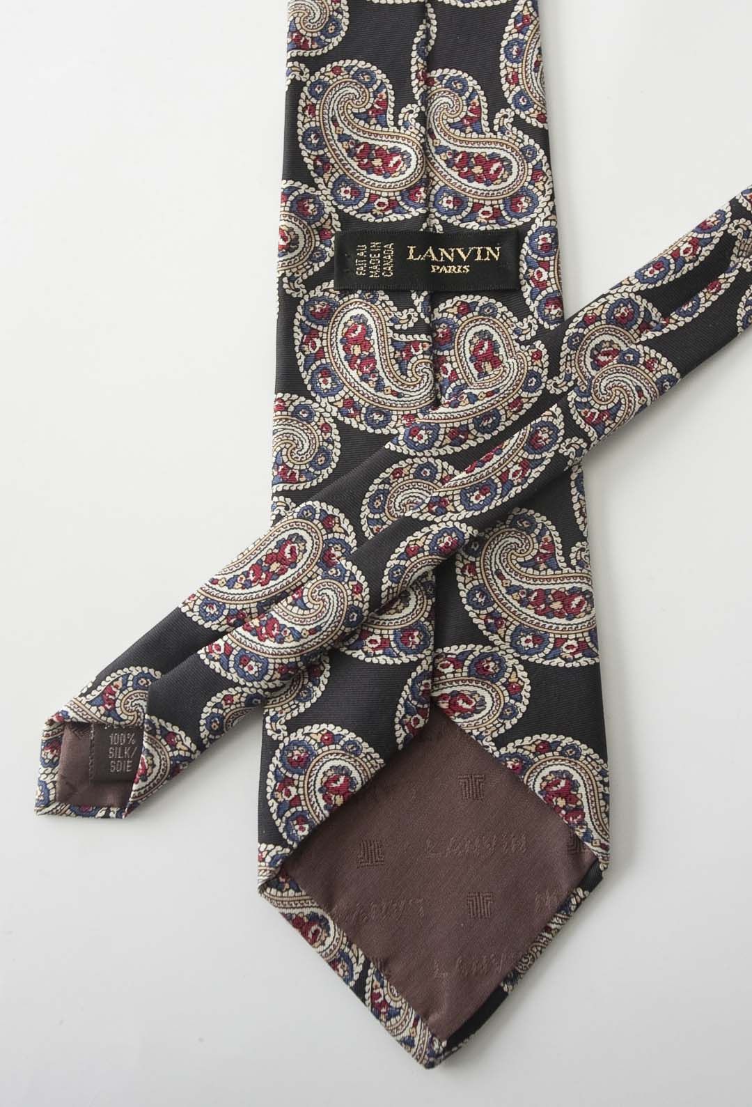 Lanvin Lanvin Tie 100% Silk Paisley Size ONE SIZE - 3 Thumbnail