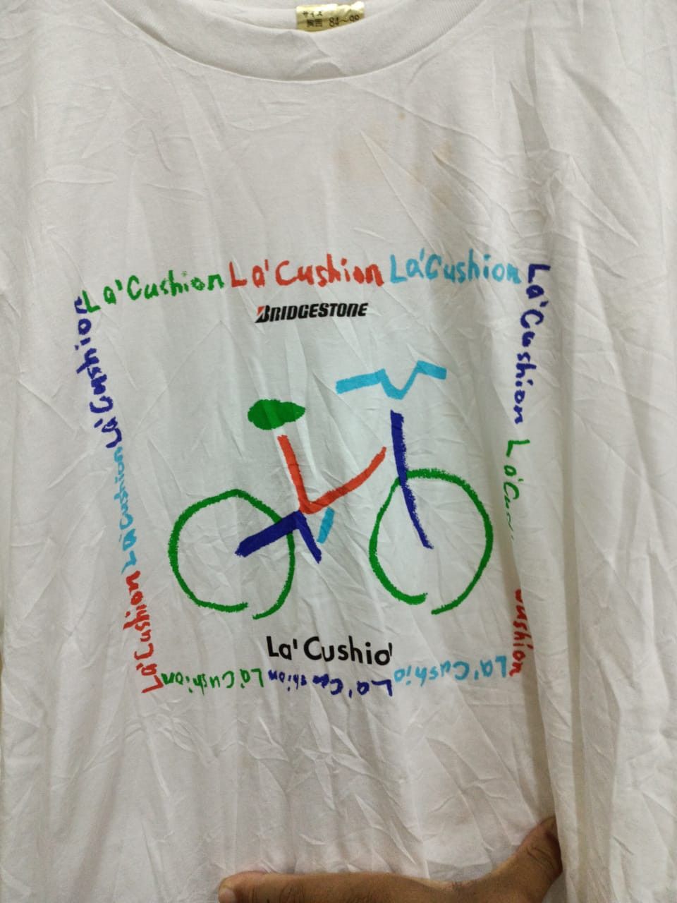 Bicycle × Vintage Vintage Bridgestone La' Cushion bicycle t-shirt Size US L / EU 52-54 / 3 - 4 Thumbnail