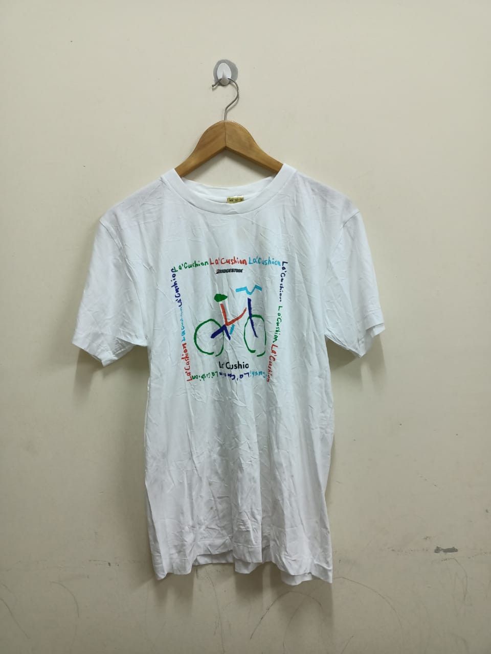 Bicycle × Vintage Vintage Bridgestone La' Cushion bicycle t-shirt Size US L / EU 52-54 / 3 - 1 Thumbnail