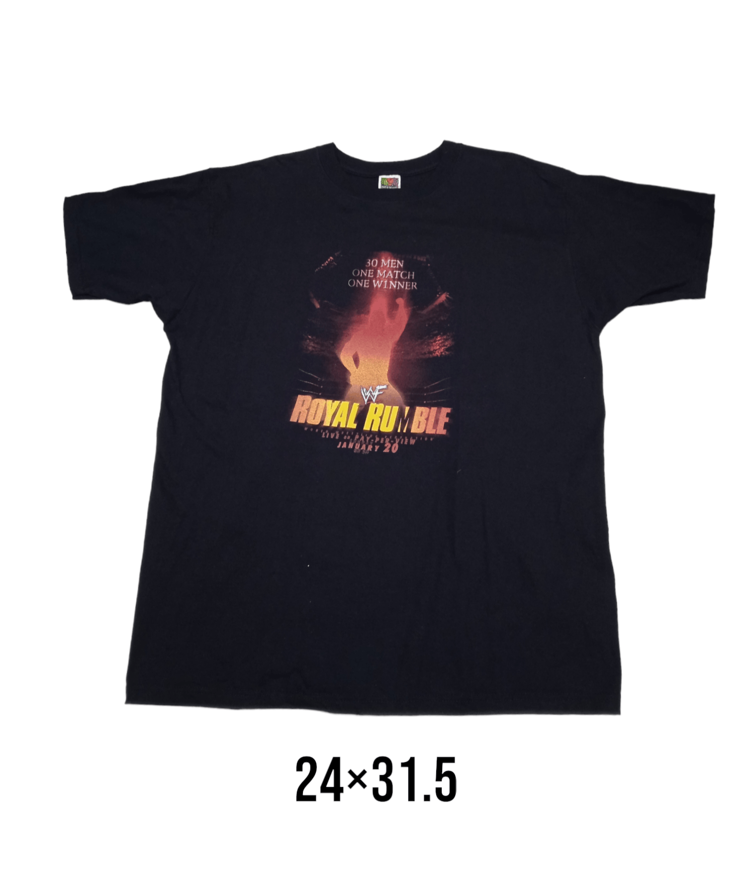 image of Vintage 2000S Wwf Royal Rumble 2002 T-Shirt in Black, Men's (Size XL)