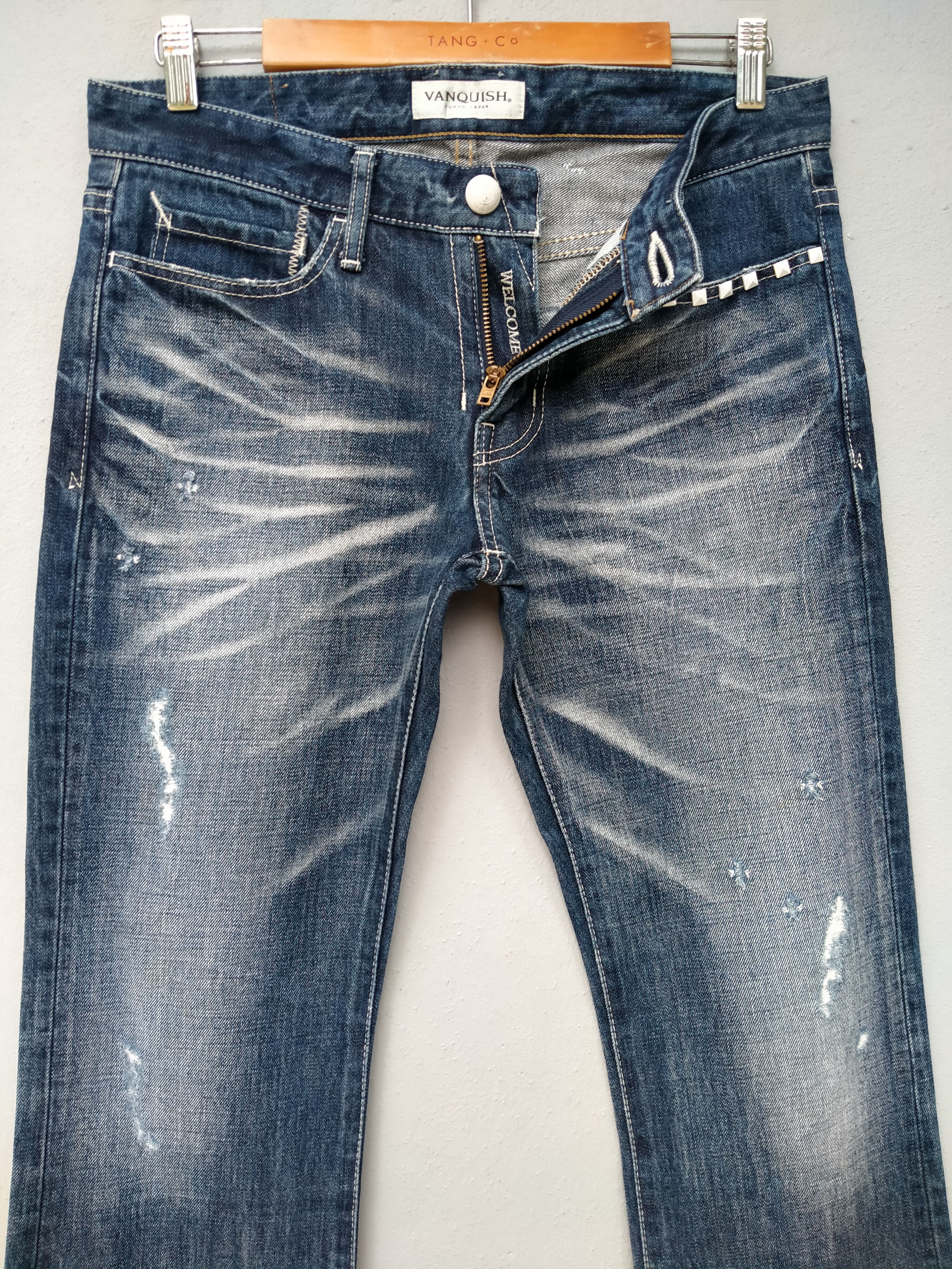 Vanquish Vintage Vanquish Distressed Flare Denim Spark Low Rise Jeans Size US 32 / EU 48 - 4 Thumbnail