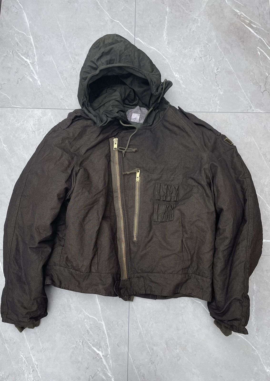 Over-dyed Vintage Military Jacket / Cropped Fit