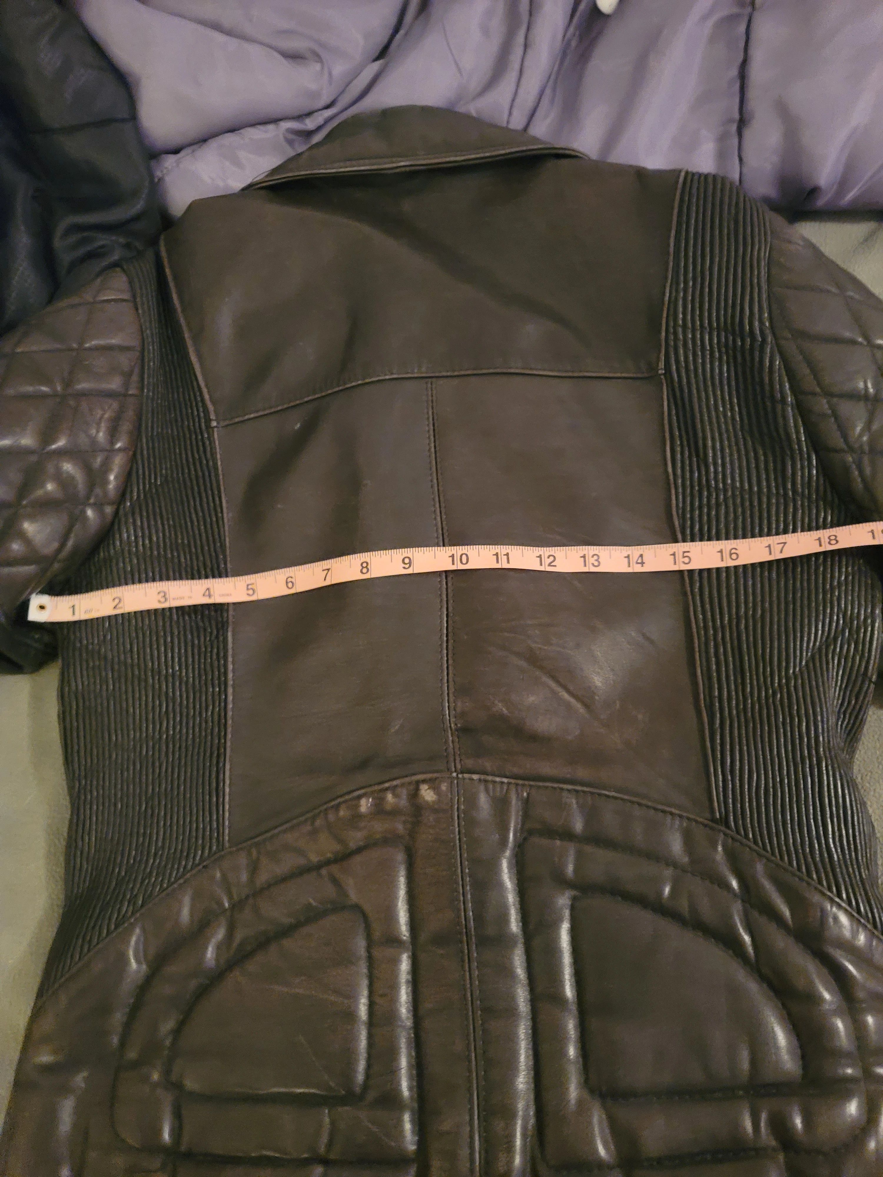 Vintage vintage black leather motorcycle jacket heavy weight Size US M / EU 48-50 / 2 - 7 Thumbnail