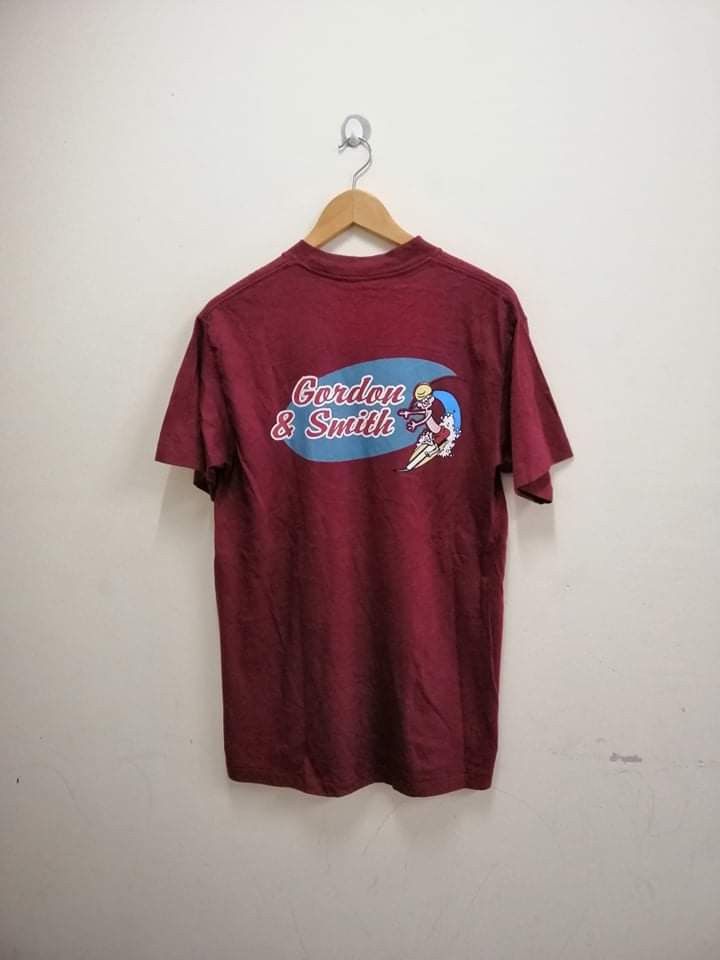 image of Made In USA x Surf Style Vintage Gordon & Smith Surfing T-Shirt in Maroon, Men's (Size Medium)