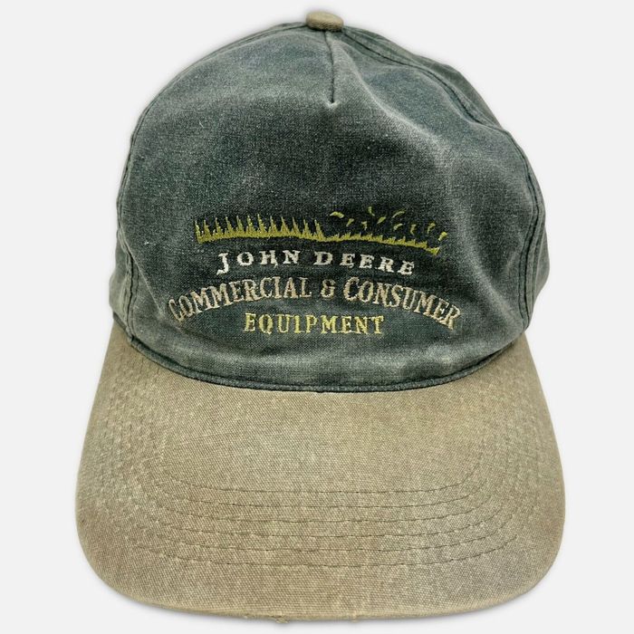 Vintage 80s Tan John Deere Equipment Trucker Strapback Earth Tone Grailed