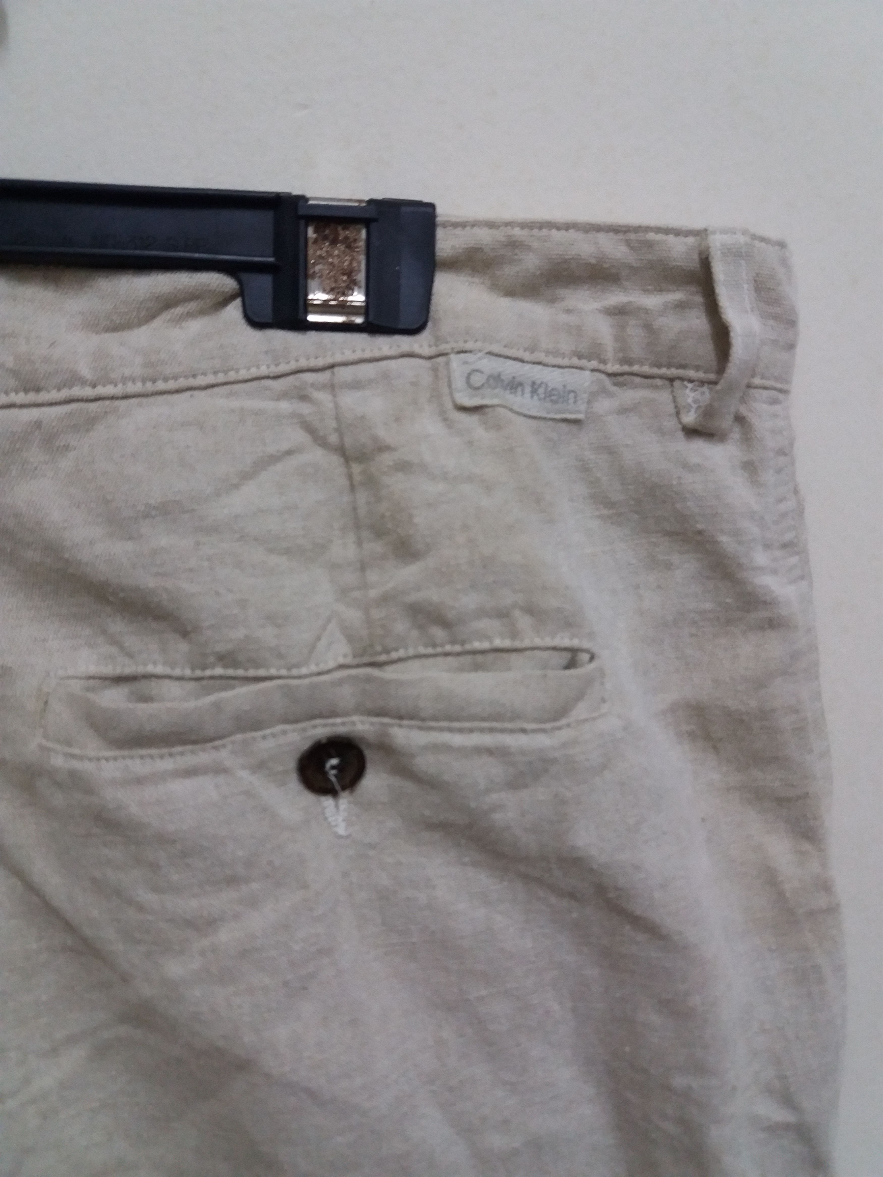 Calvin Klein Calvin Klien linen/cotton pant made in italy waist 37 inche Size US 37 - 3 Thumbnail