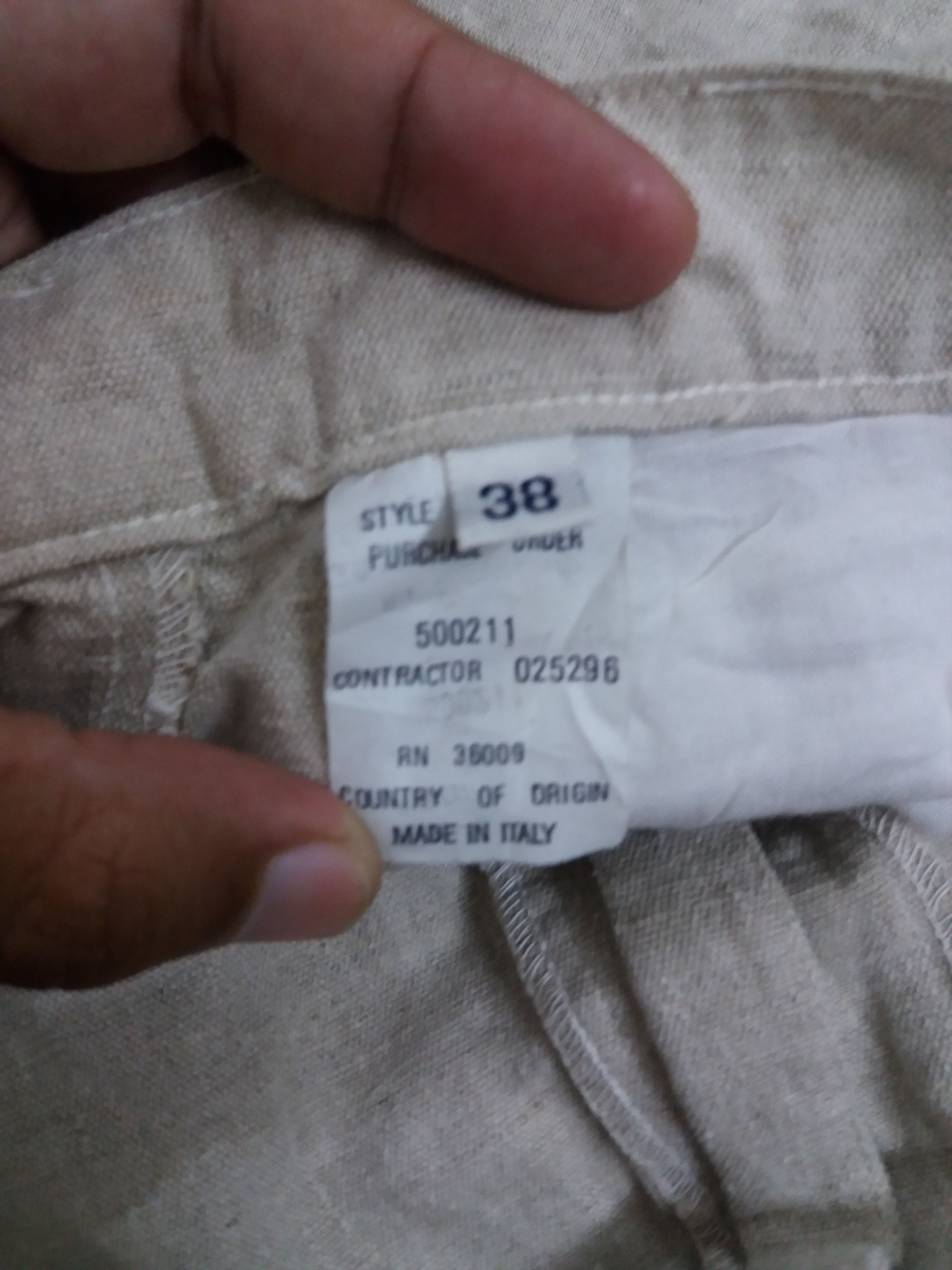 Calvin Klein Calvin Klien linen/cotton pant made in italy waist 37 inche Size US 37 - 5 Thumbnail