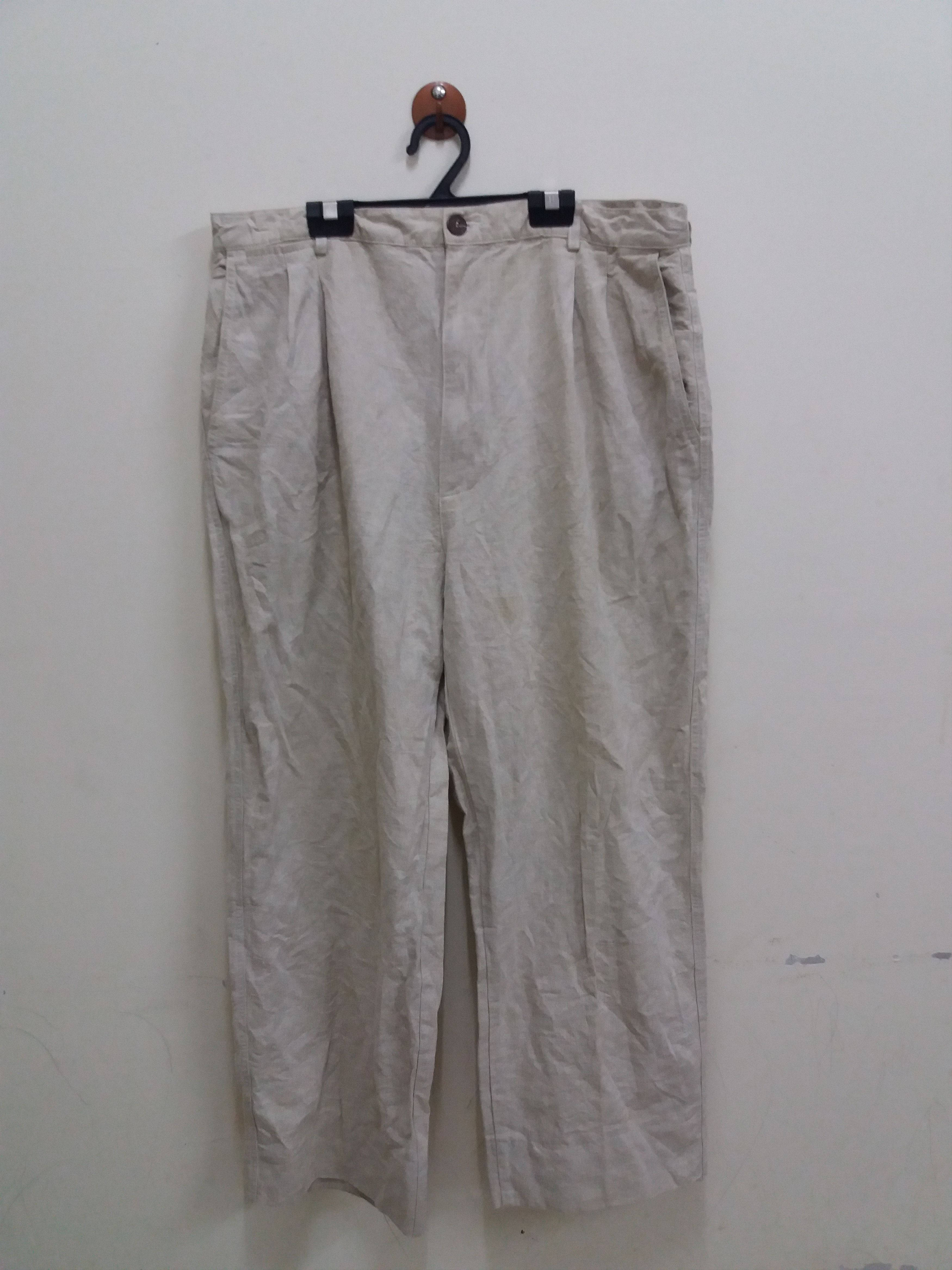 Calvin Klein Calvin Klien linen/cotton pant made in italy waist 37 inche Size US 37 - 1 Thumbnail