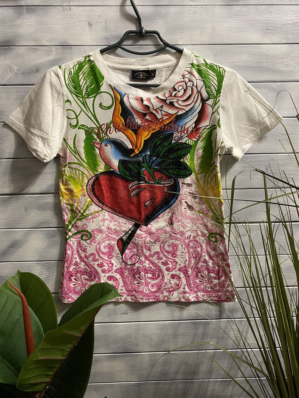 Christian Audigier Rare Vintage T-shirt Christian Audigier Los Angeles Ed Hardy Size L / US 10 / IT 46 - 1 Thumbnail