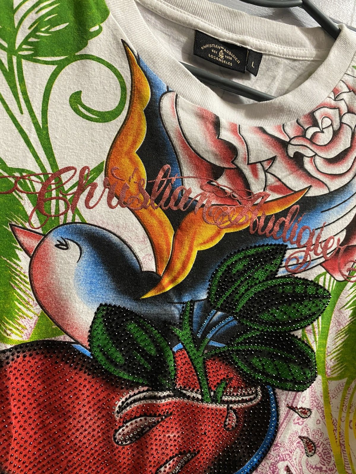 Christian Audigier Rare Vintage T-shirt Christian Audigier Los Angeles Ed Hardy Size L / US 10 / IT 46 - 3 Thumbnail