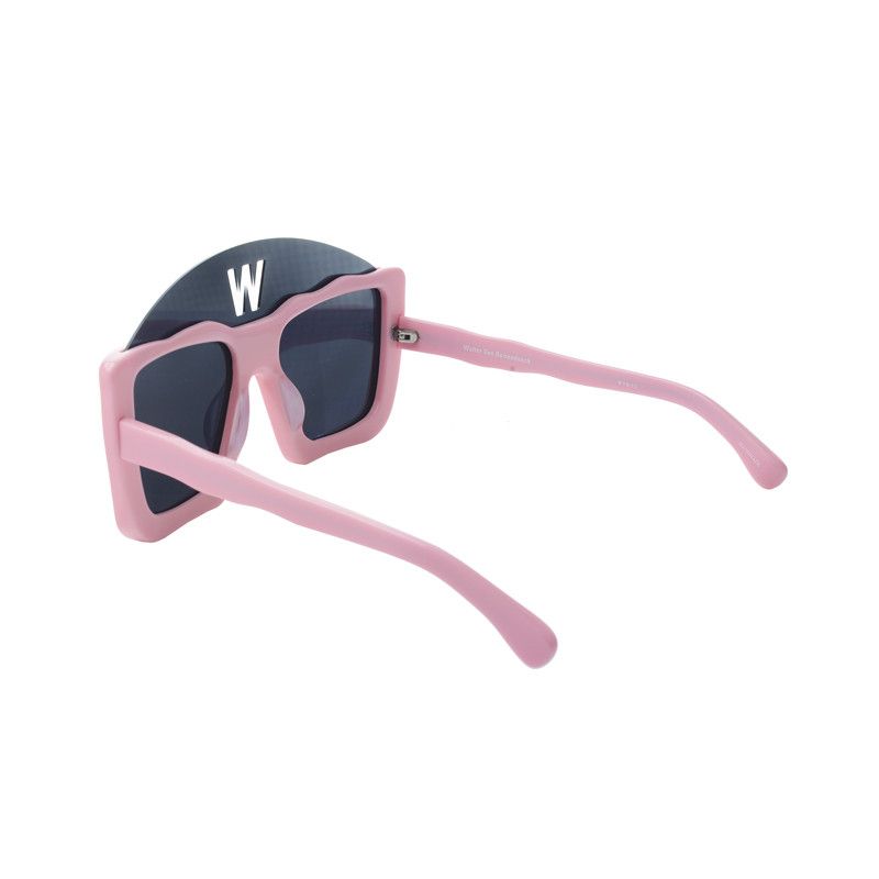 Linda Farrow × Walter Van Beirendonck Walter Van Beirendonck Pink Acetate Square Sunglasses Size ONE SIZE - 3 Thumbnail