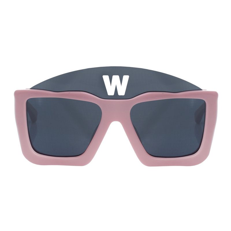 Linda Farrow × Walter Van Beirendonck Walter Van Beirendonck Pink Acetate Square Sunglasses Size ONE SIZE - 2 Thumbnail