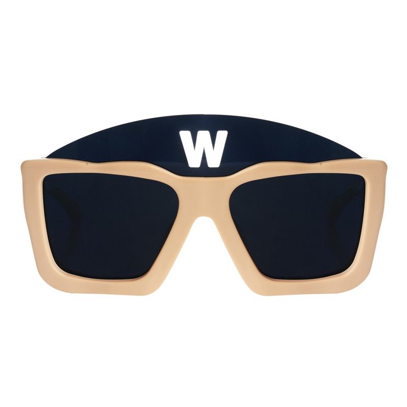 Linda Farrow × Walter Van Beirendonck Walter Van Beirendonck Cream Acetate Square Sunglasses Size ONE SIZE - 2 Thumbnail