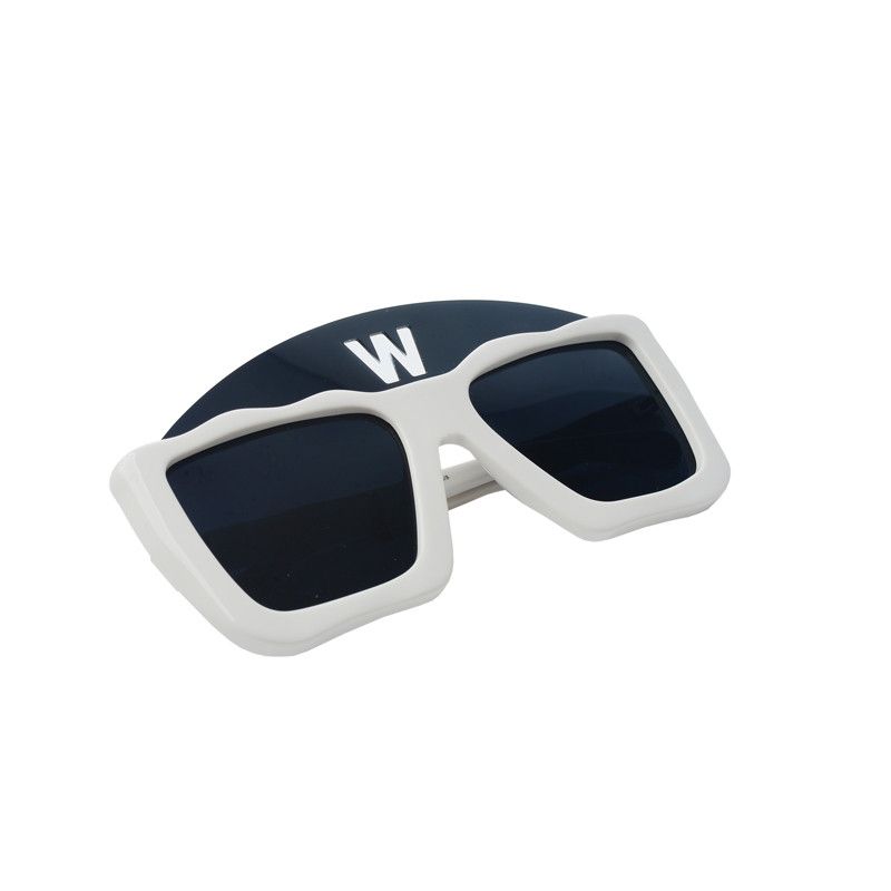 image of Archival Clothing x Linda Farrow Walter Van Beirendonck White Acetate Square Sunglasses, Men's