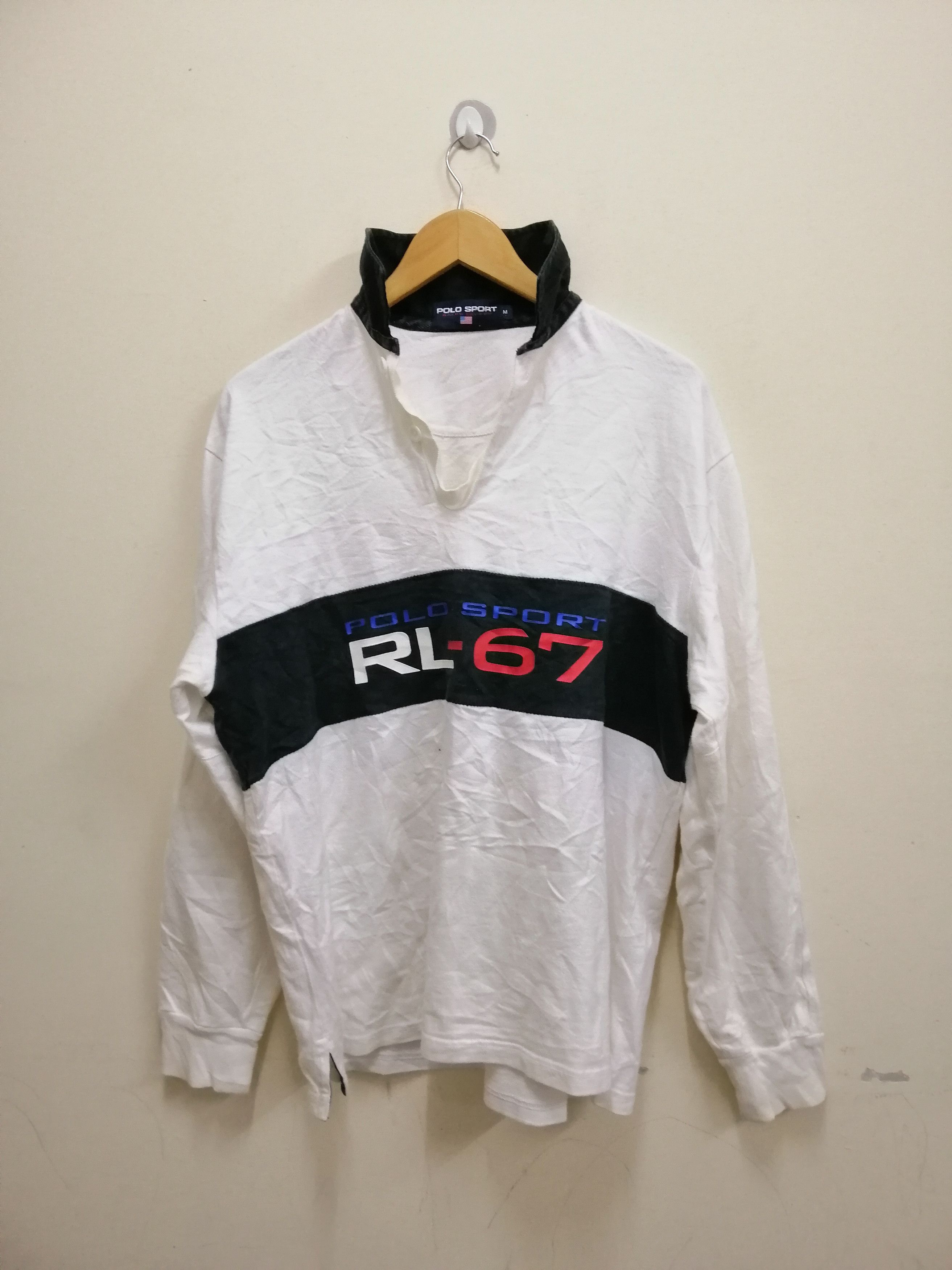 Polo Ralph Lauren Vintage Polo Sport RL-67 rugby shirt by polo ralph lauren Size US M / EU 48-50 / 2 - 2 Thumbnail
