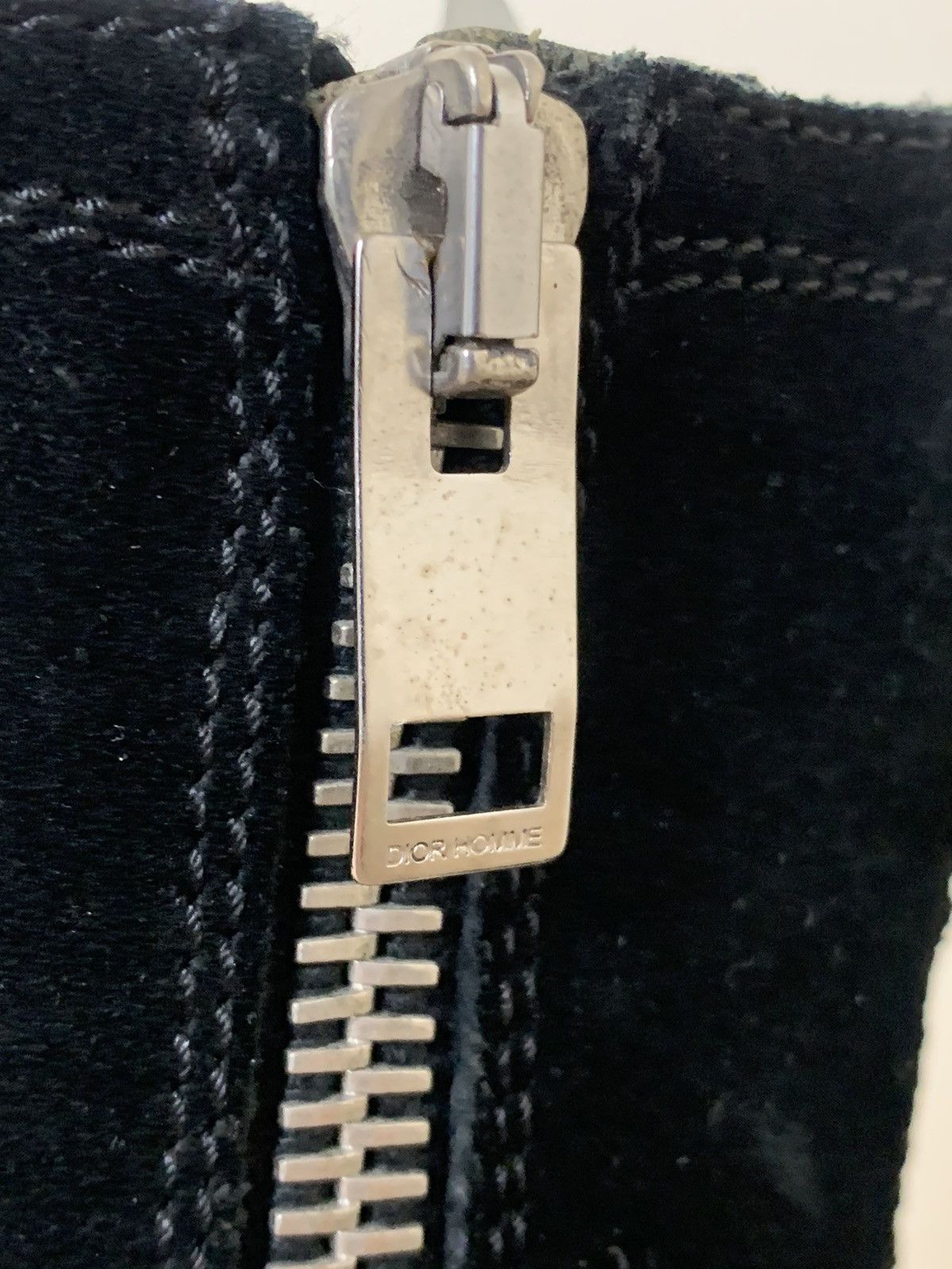 Dior × Hedi Slimane Dior Homme AW04 "VOTC" Black Suede Side Zip Moto Boots Size US 8 / EU 41 - 10 Thumbnail