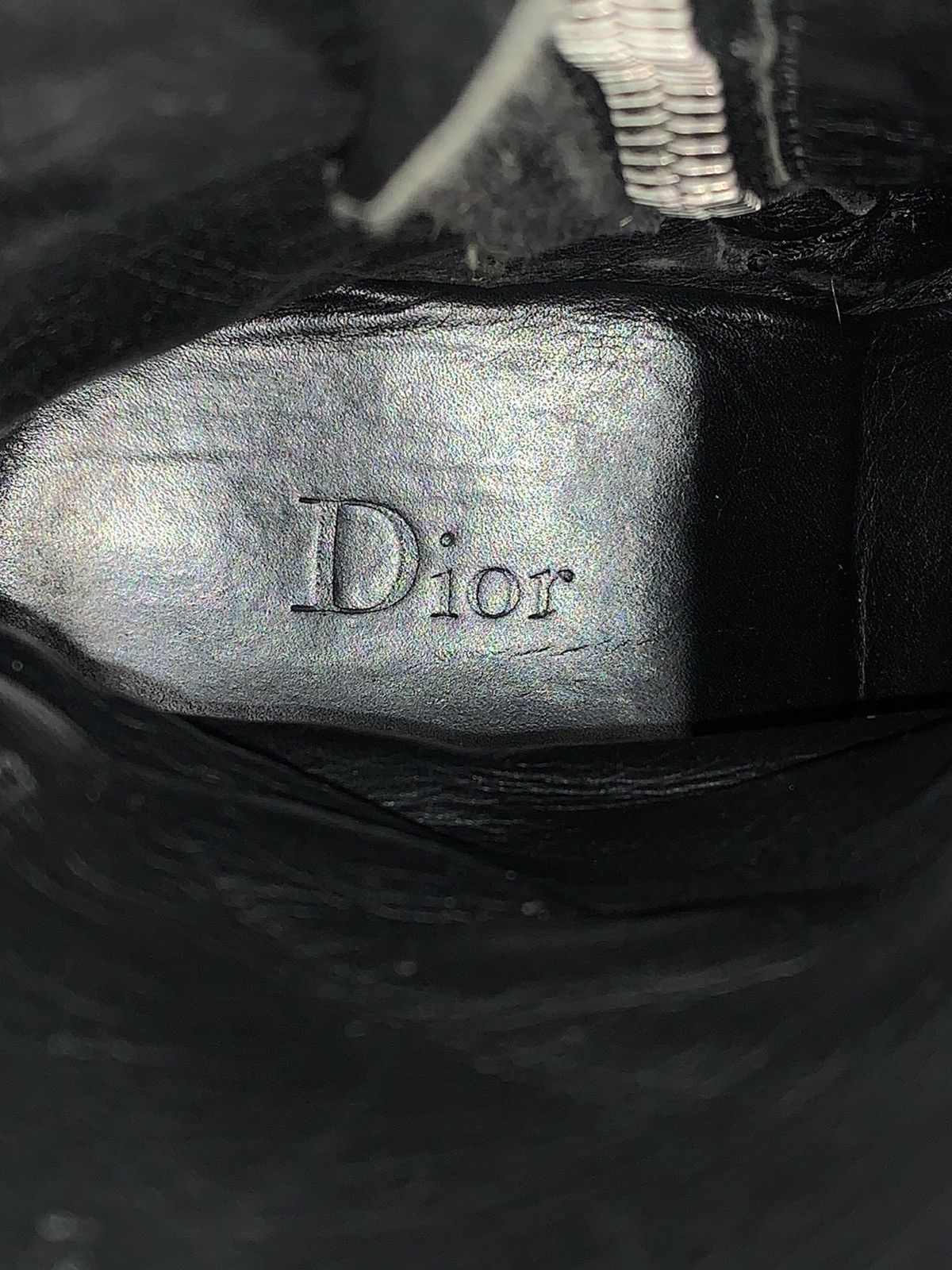 Dior × Hedi Slimane Dior Homme AW04 "VOTC" Black Suede Side Zip Moto Boots Size US 8 / EU 41 - 12 Thumbnail
