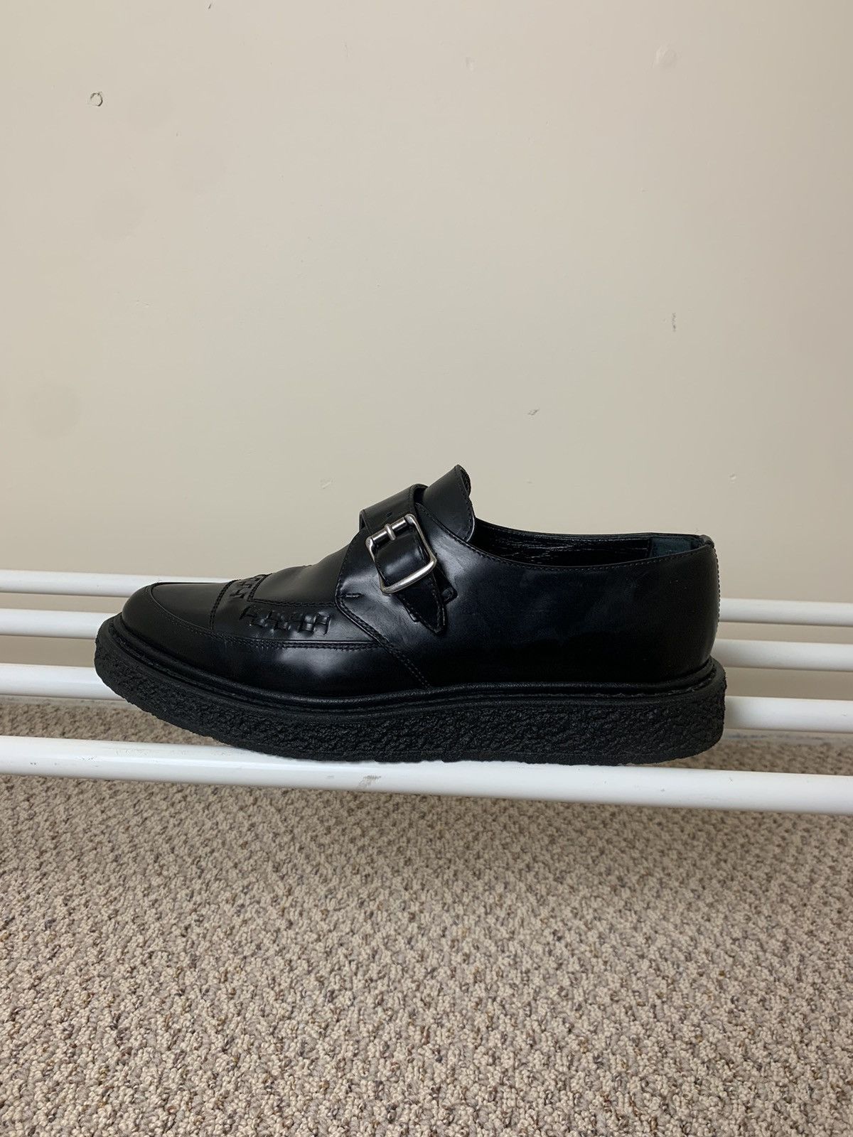 Hedi Slimane × Saint Laurent Paris Saint Laurent Paris AW14 Black Leather Monk Strap Creepers Size US 6 / EU 39 - 7 Thumbnail