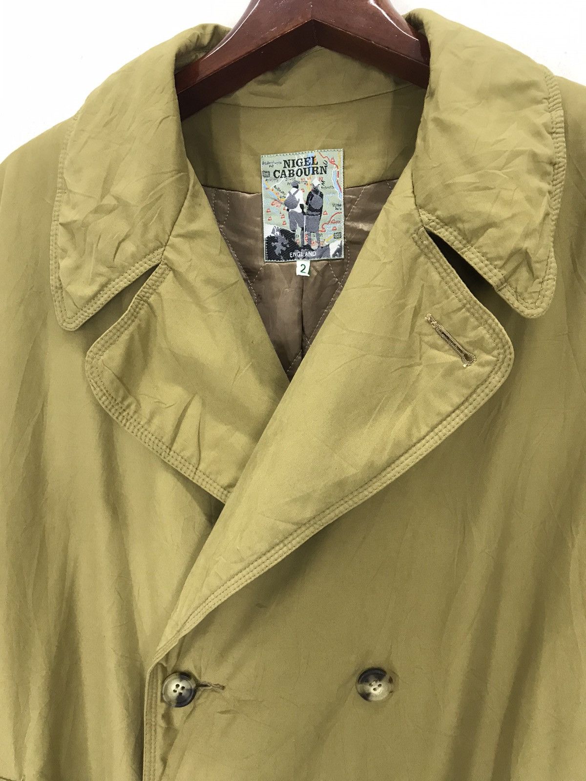 Nigel Cabourn Vintage 80s Nigel Cabourn England Double breast over coat Size US XL / EU 56 / 4 - 4 Thumbnail