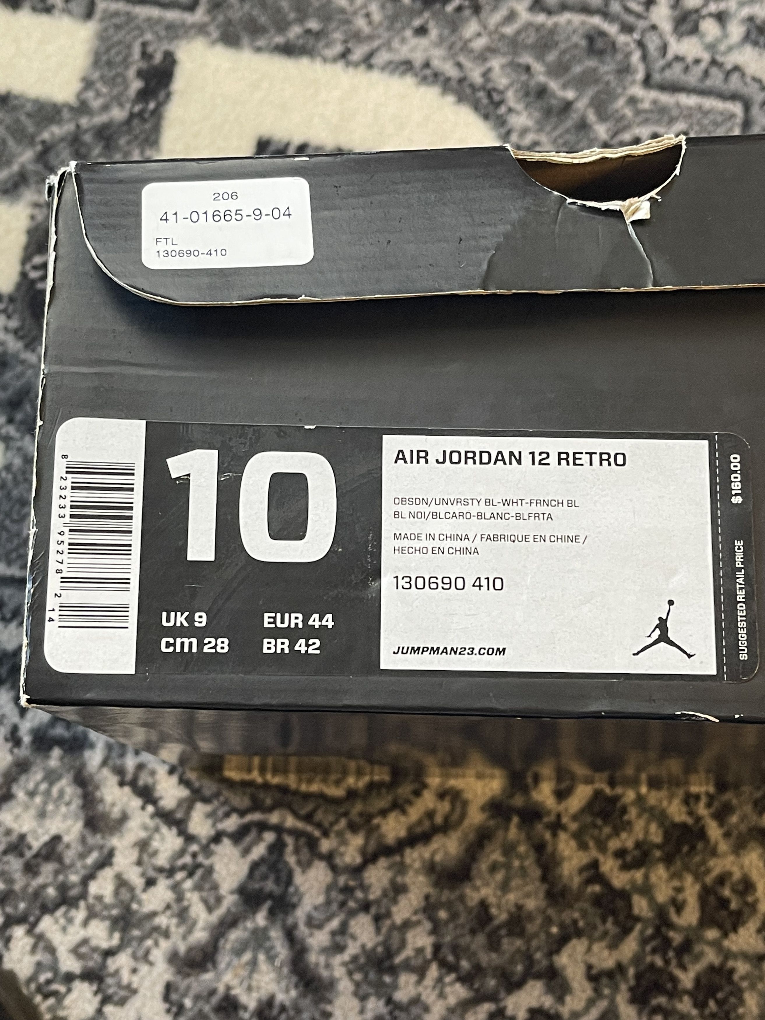 Nike Jordan 12 Obsidian Size 10 Pre-Owned Size US 10 / EU 43 - 9 Thumbnail